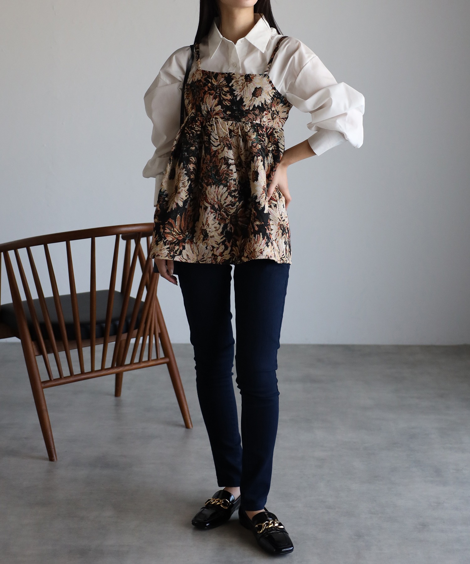 model：162cm 着用サイズ：F