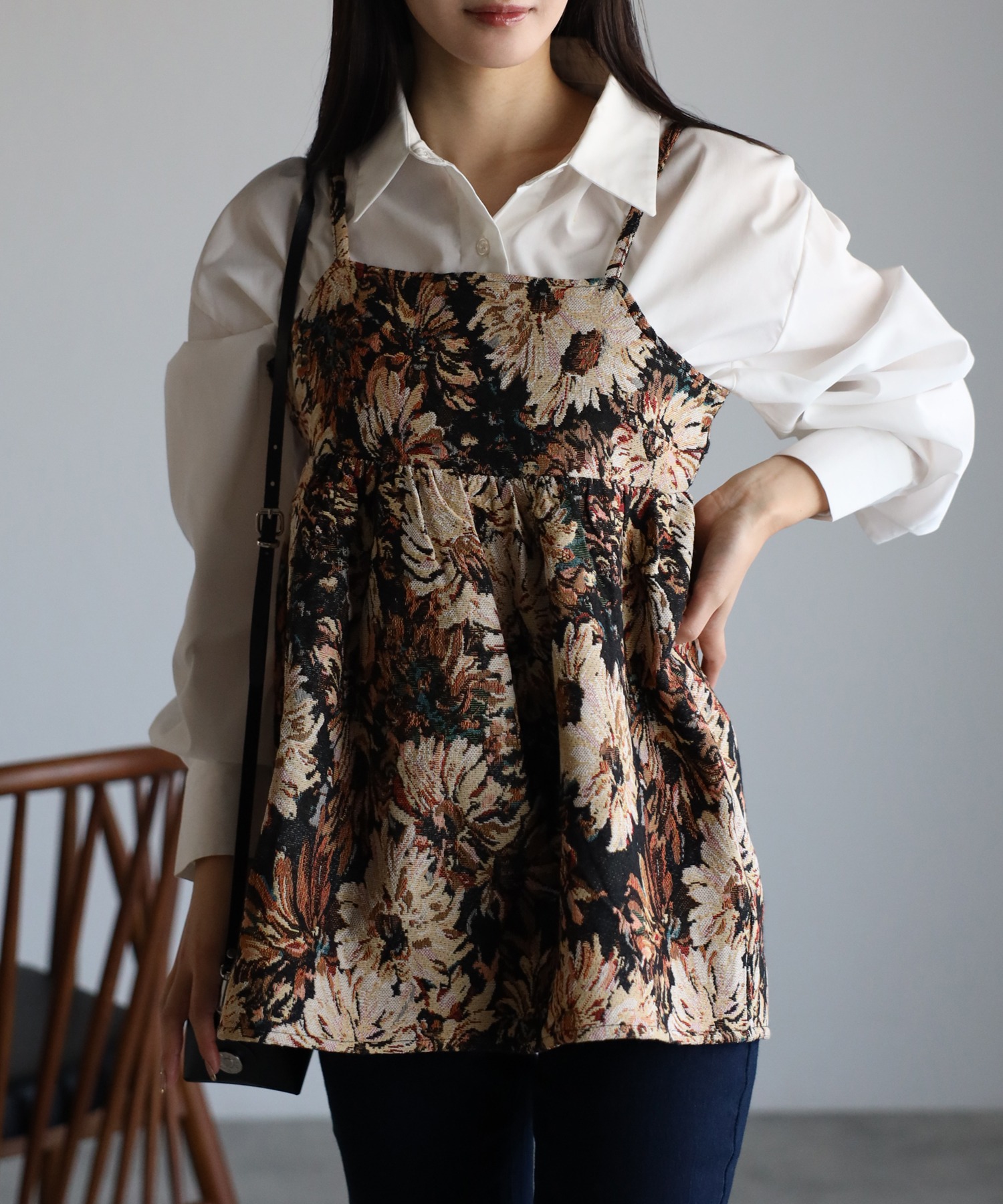 model：162cm 着用サイズ：F