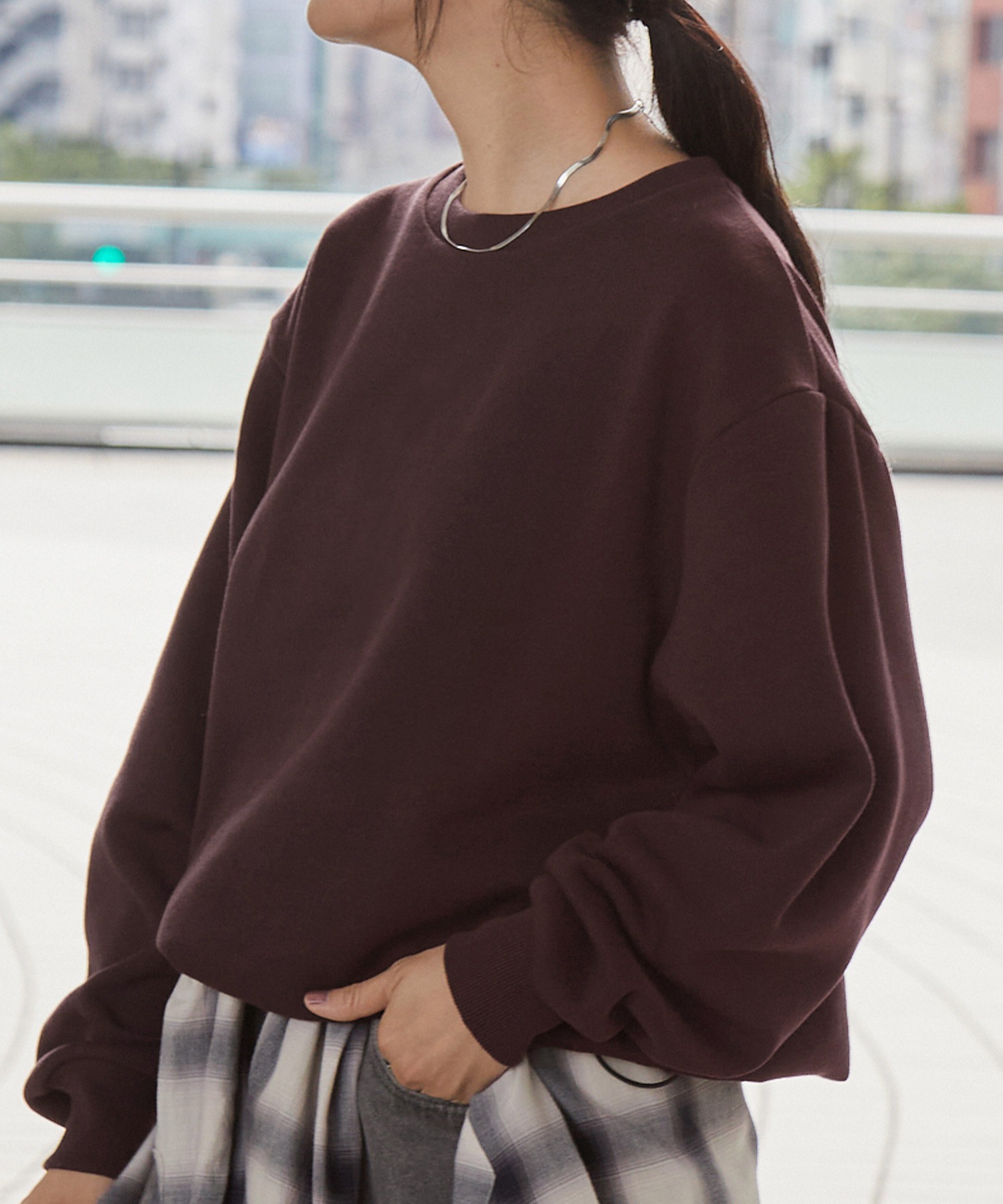 ヘビーウェイトオーバーサイズドローコードスウェット MONO-MART