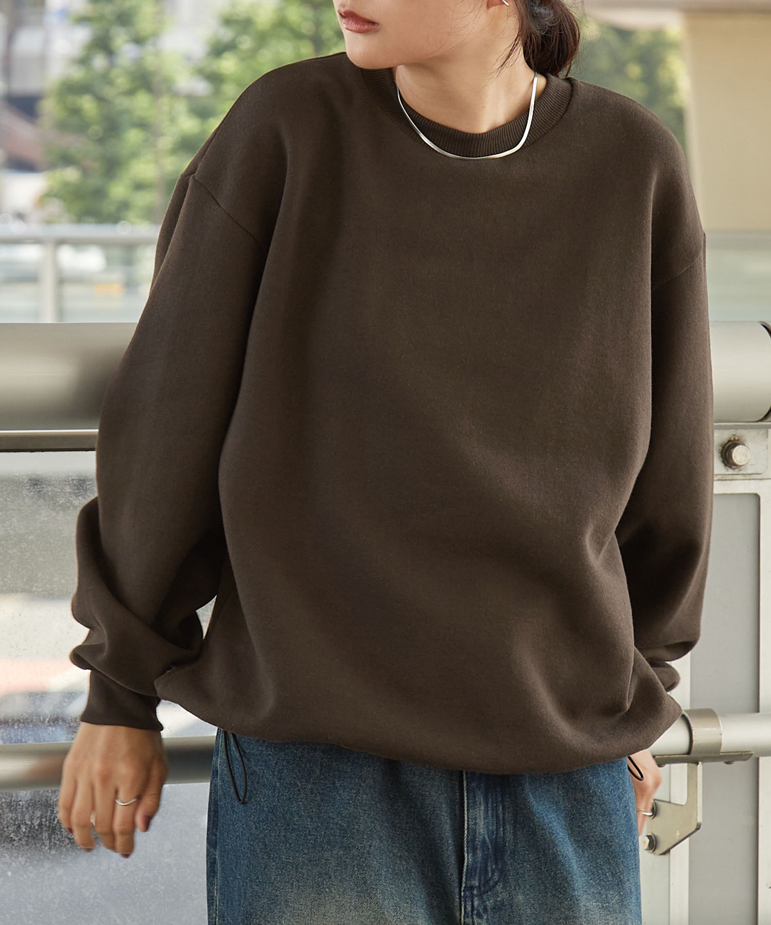 ヘビーウェイトオーバーサイズドローコードスウェット MONO-MART