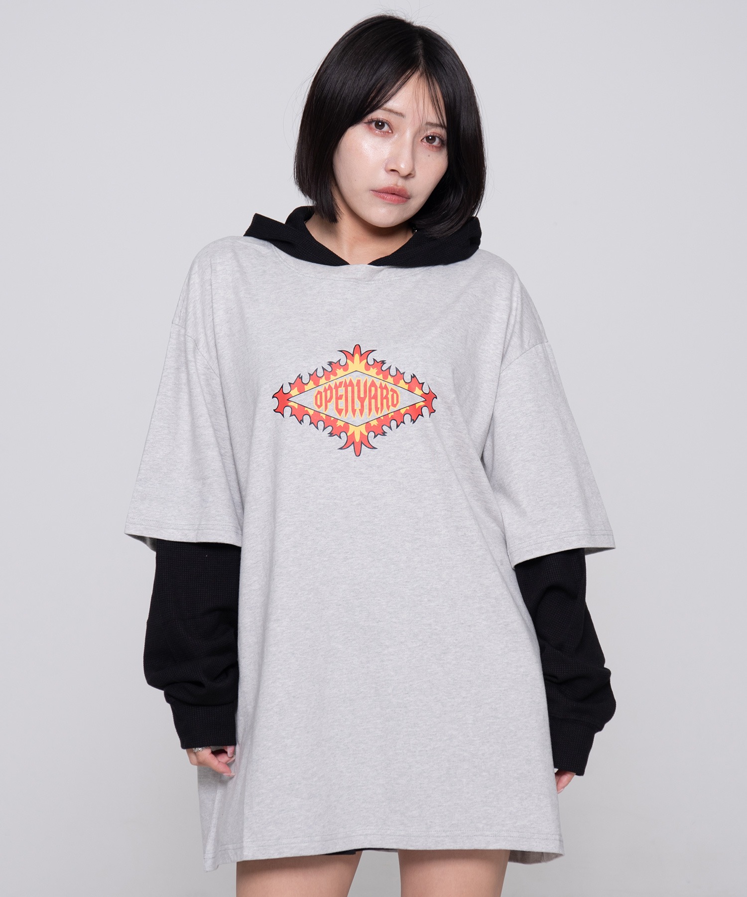 OY/オーワイ』 WAFFLE LAYERED HOODED LONG SLEEVE/フード