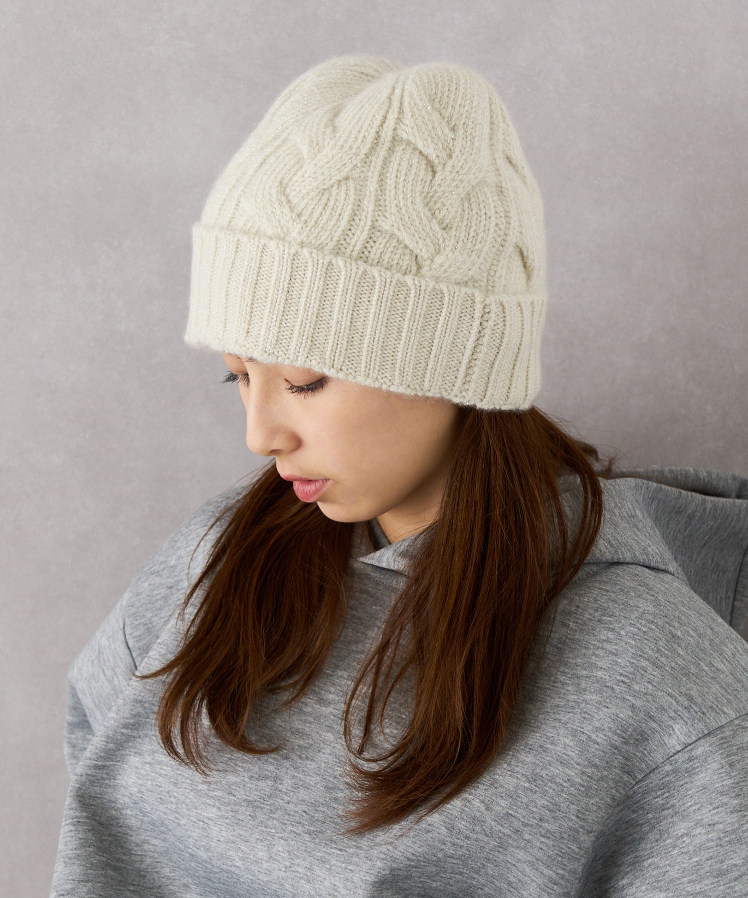 SETUP7】ニットキャップ 24FKL-01TR プレミアムカシミヤ100％ トップ