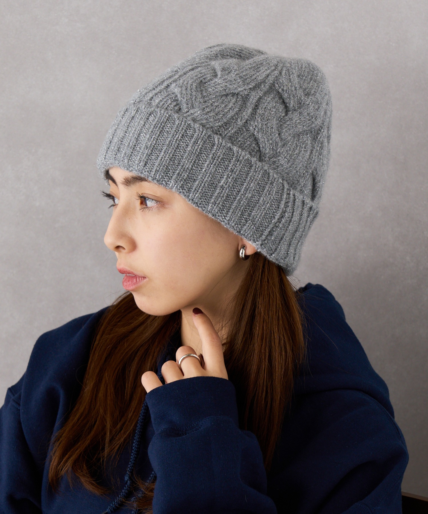 SETUP7】ニットキャップ 24FKL-01TR プレミアムカシミヤ100％ トップ