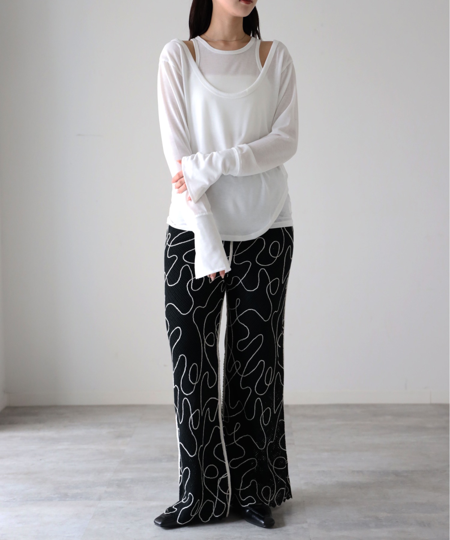 model：164cm. 着用サイズ：FREE