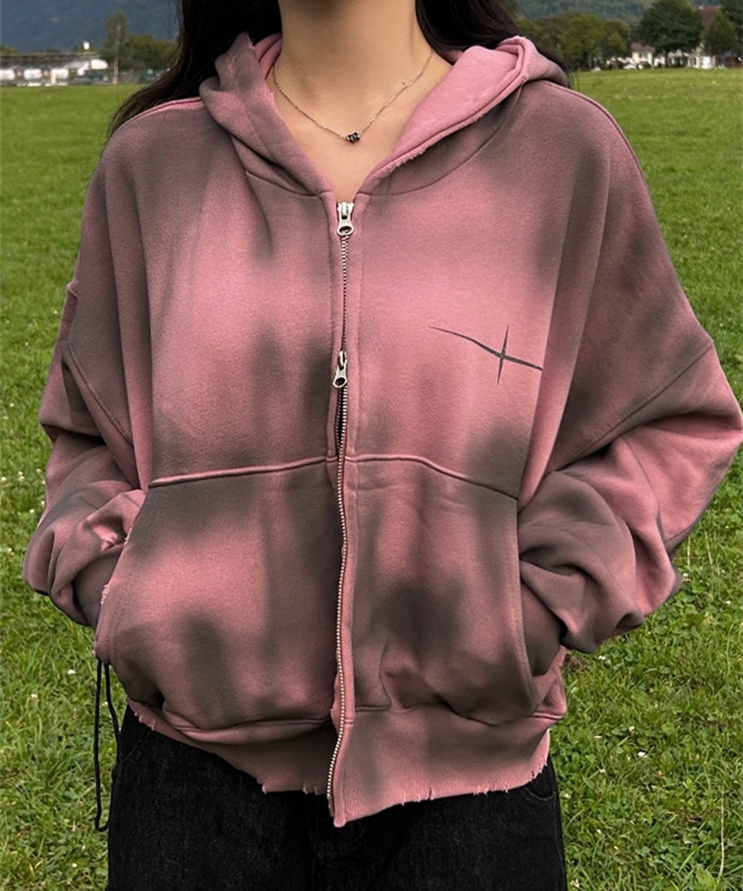 A'GEM/9 × .kom 『ARULE/アルール』TOTAL ANARCHY Cropped Zip Hoodie