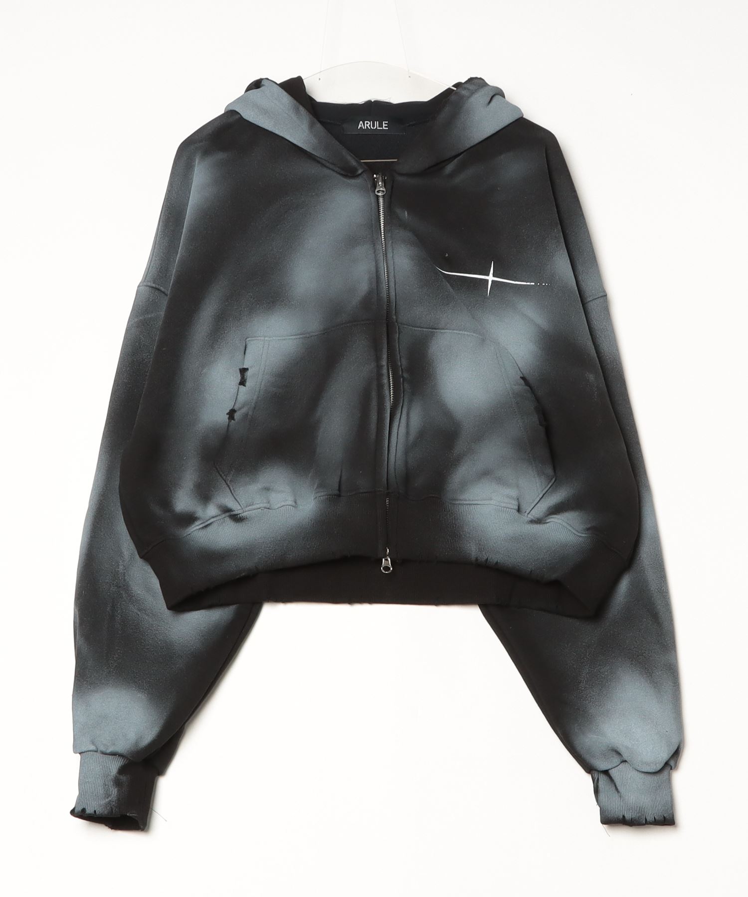 A'GEM/9 × .kom 『ARULE/アルール』TOTAL ANARCHY Cropped Zip Hoodie