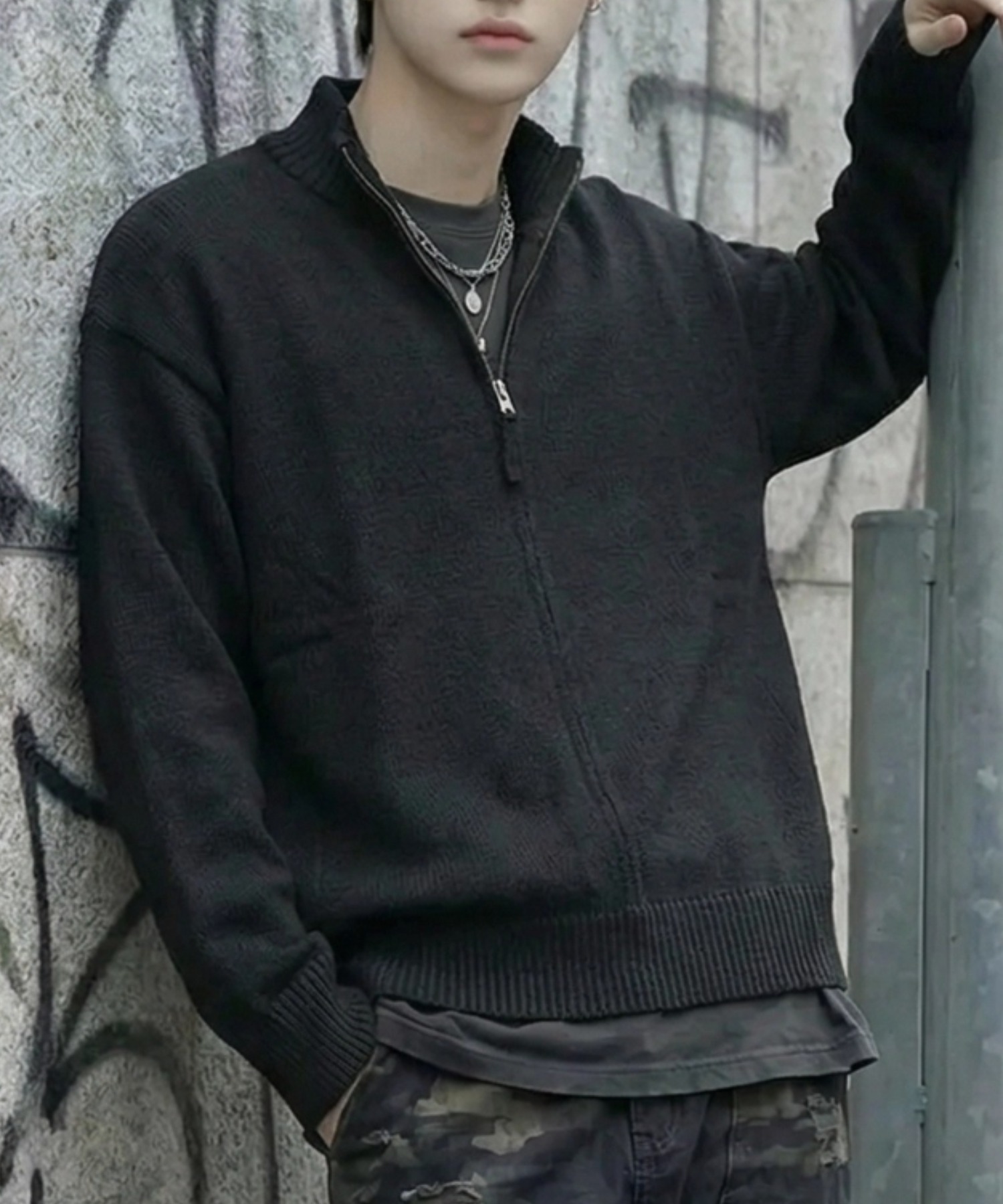 A'GEM/9 × .kom 『BENUSTA /ベヌスタ』ジップハイネックニットジップ