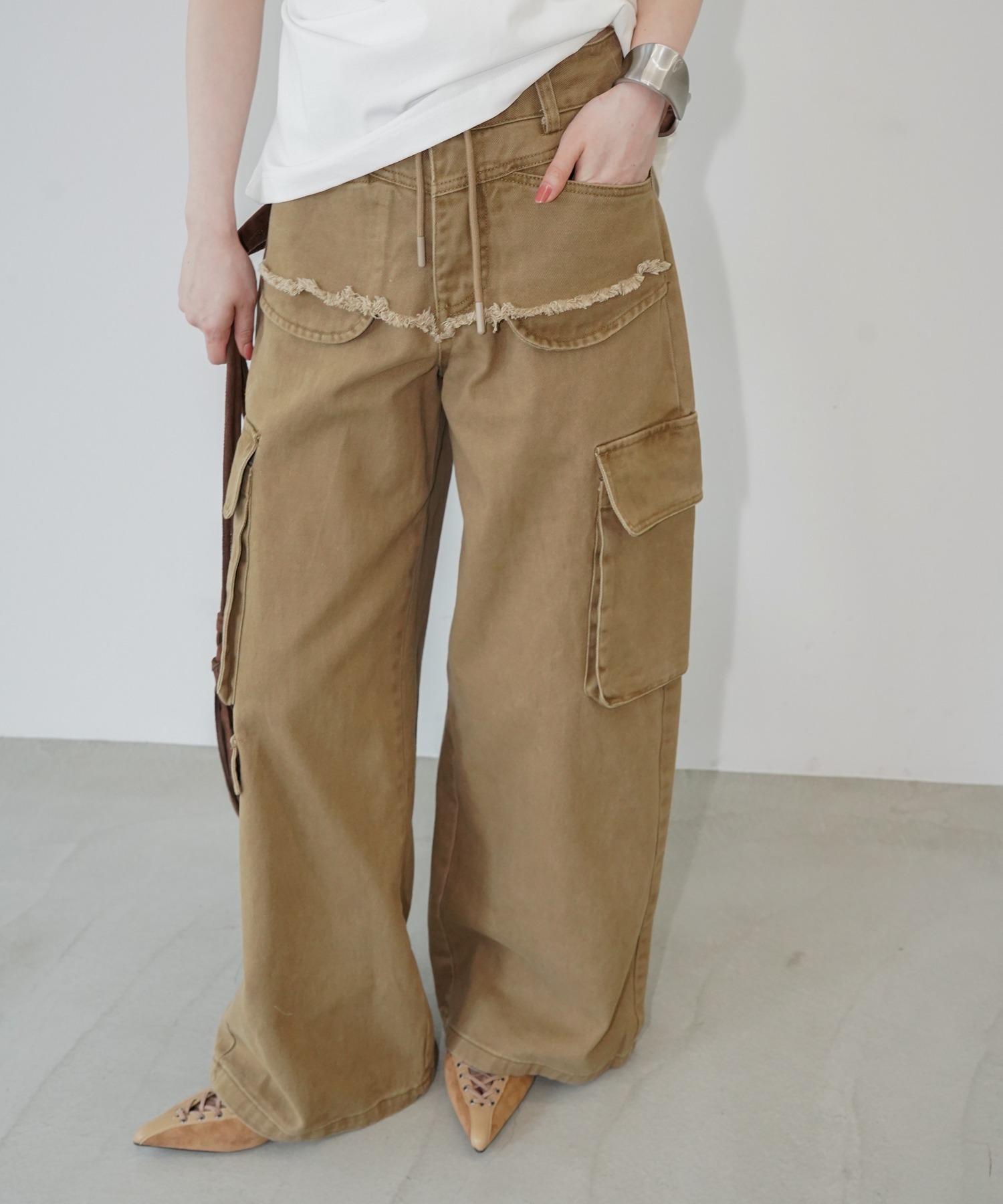 リメイクカットオフ カーゴパンツ chw26s158-ファッション通販サイト