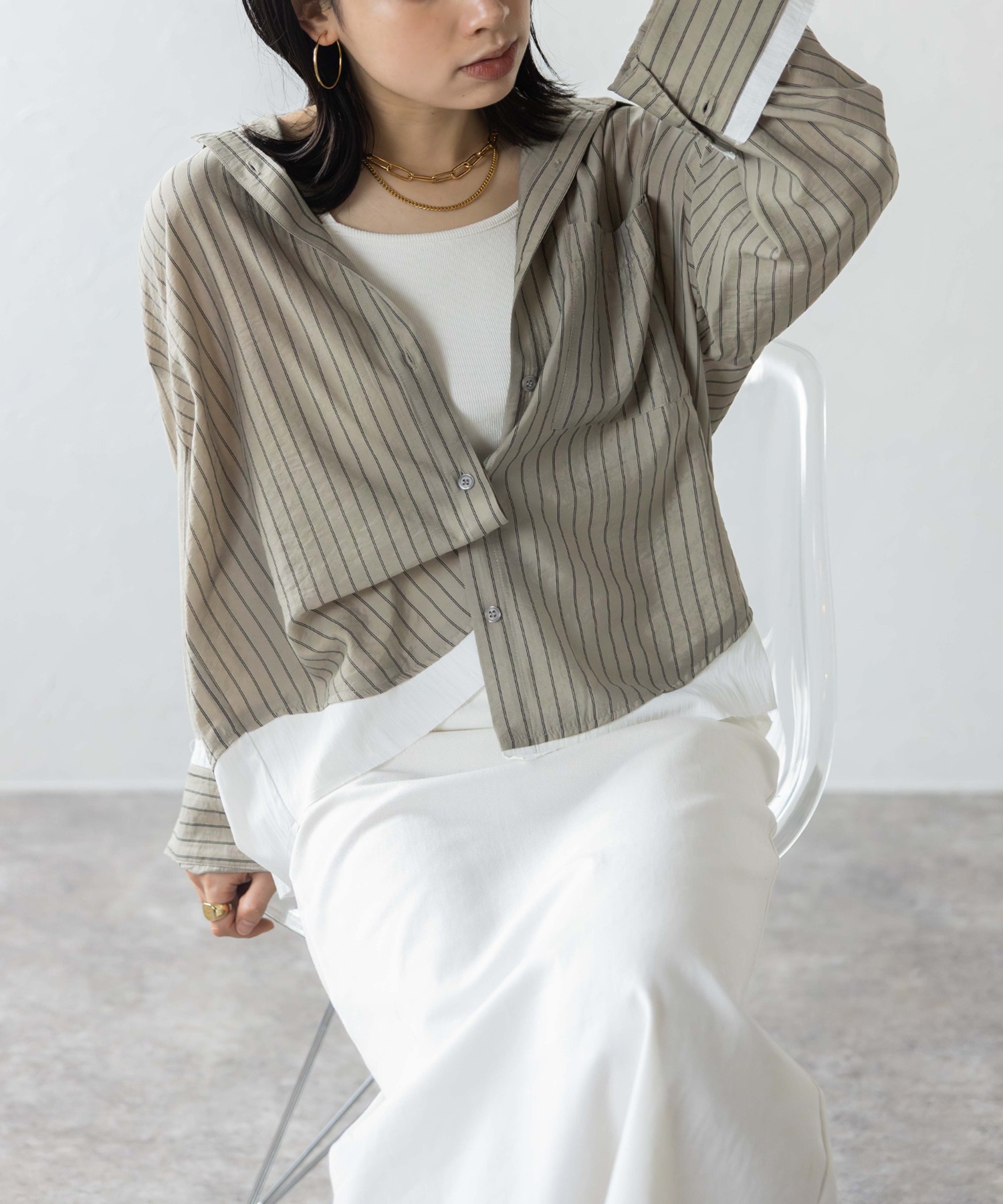 model：H157 着用サイズ：FREE