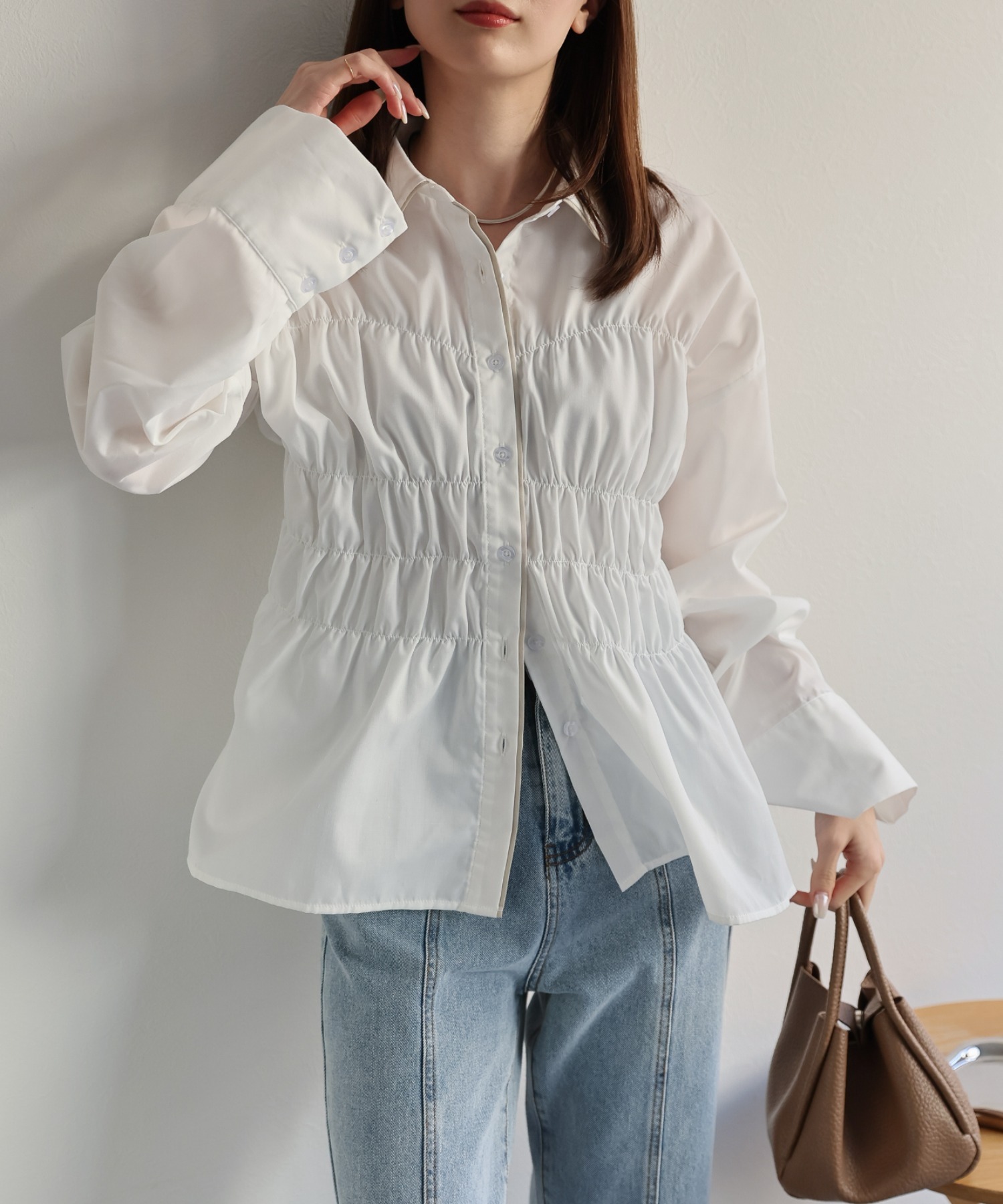 model：162cm 着用サイズ：F