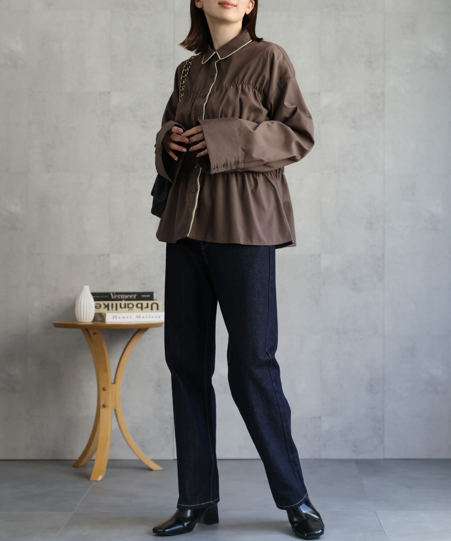 model：162cm 着用サイズ：F