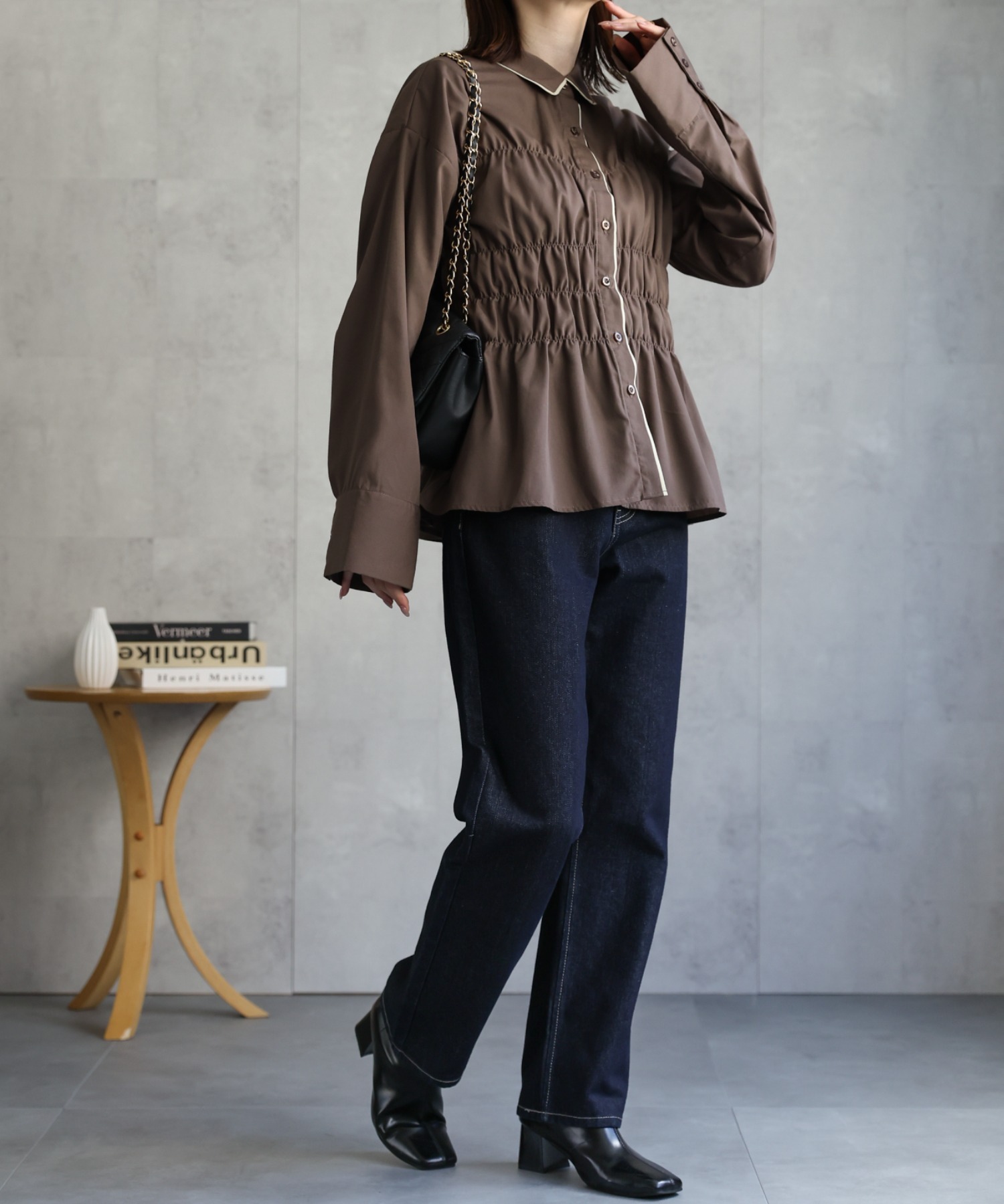 model：162cm 着用サイズ：F