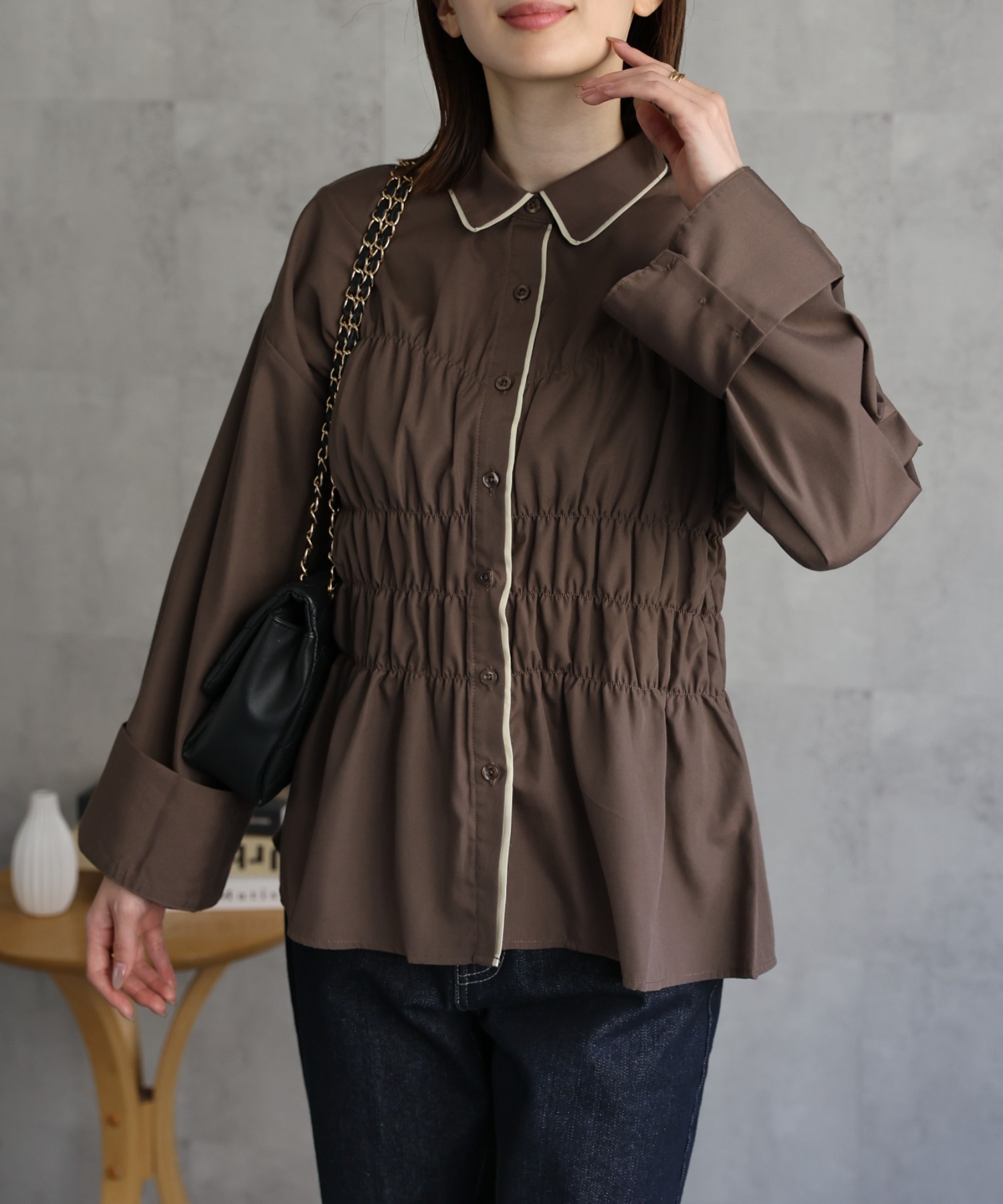 model：162cm 着用サイズ：F
