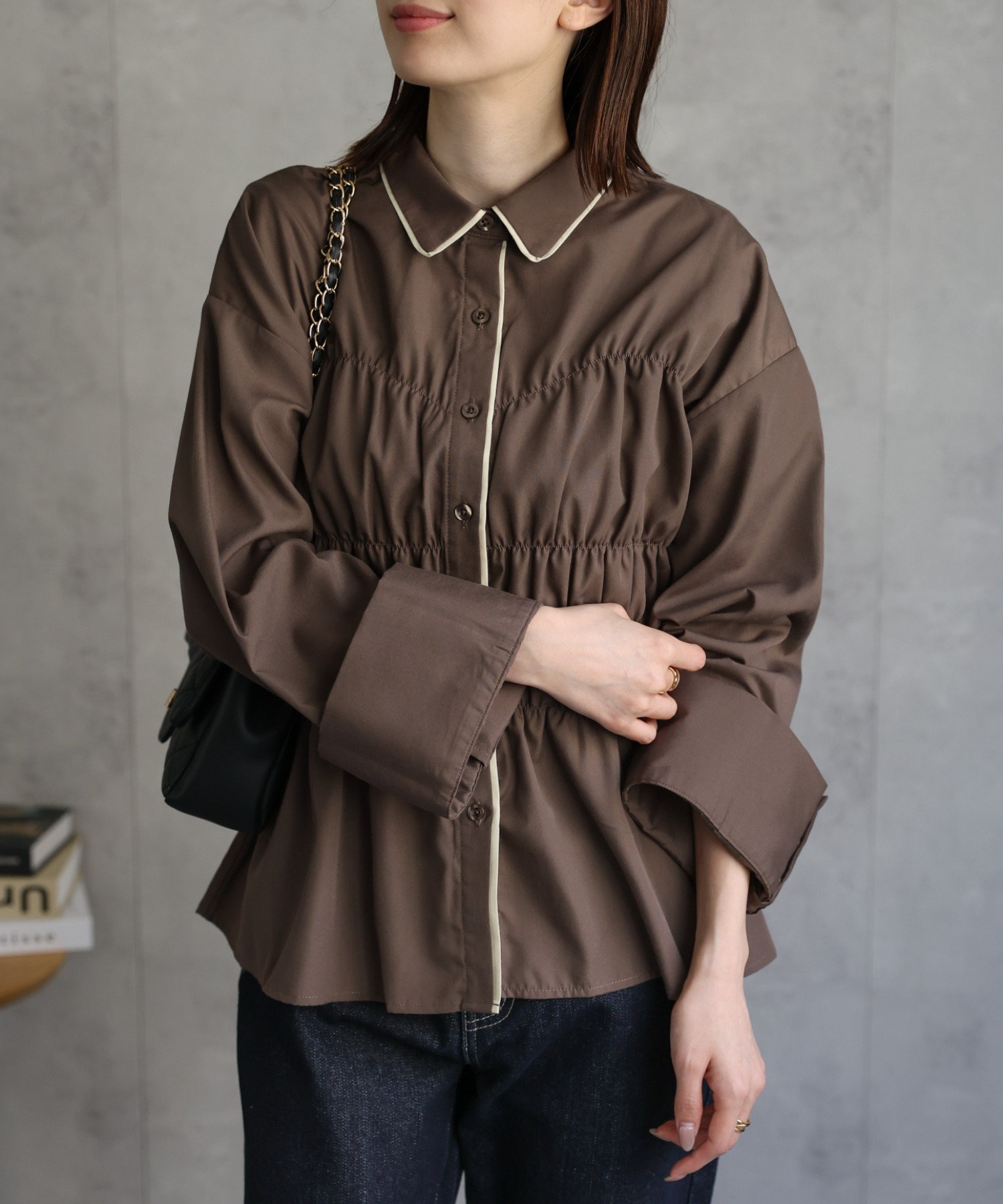 model：162cm 着用サイズ：F