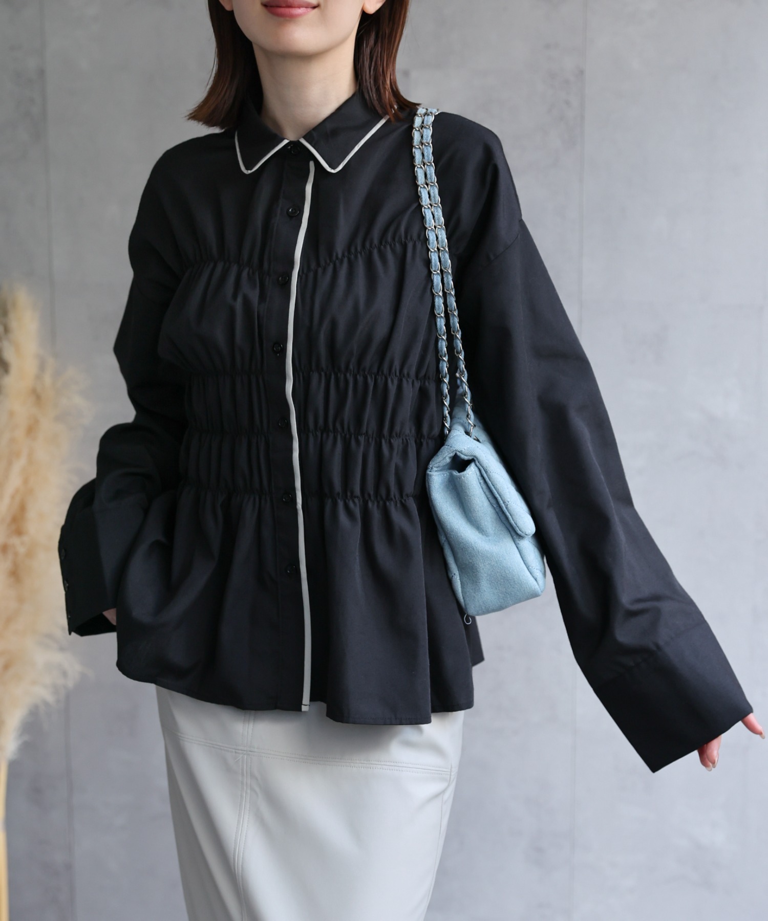 model：162cm 着用サイズ：F