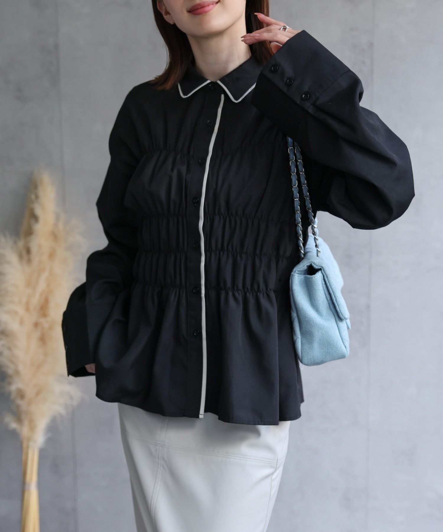 model：162cm 着用サイズ：F