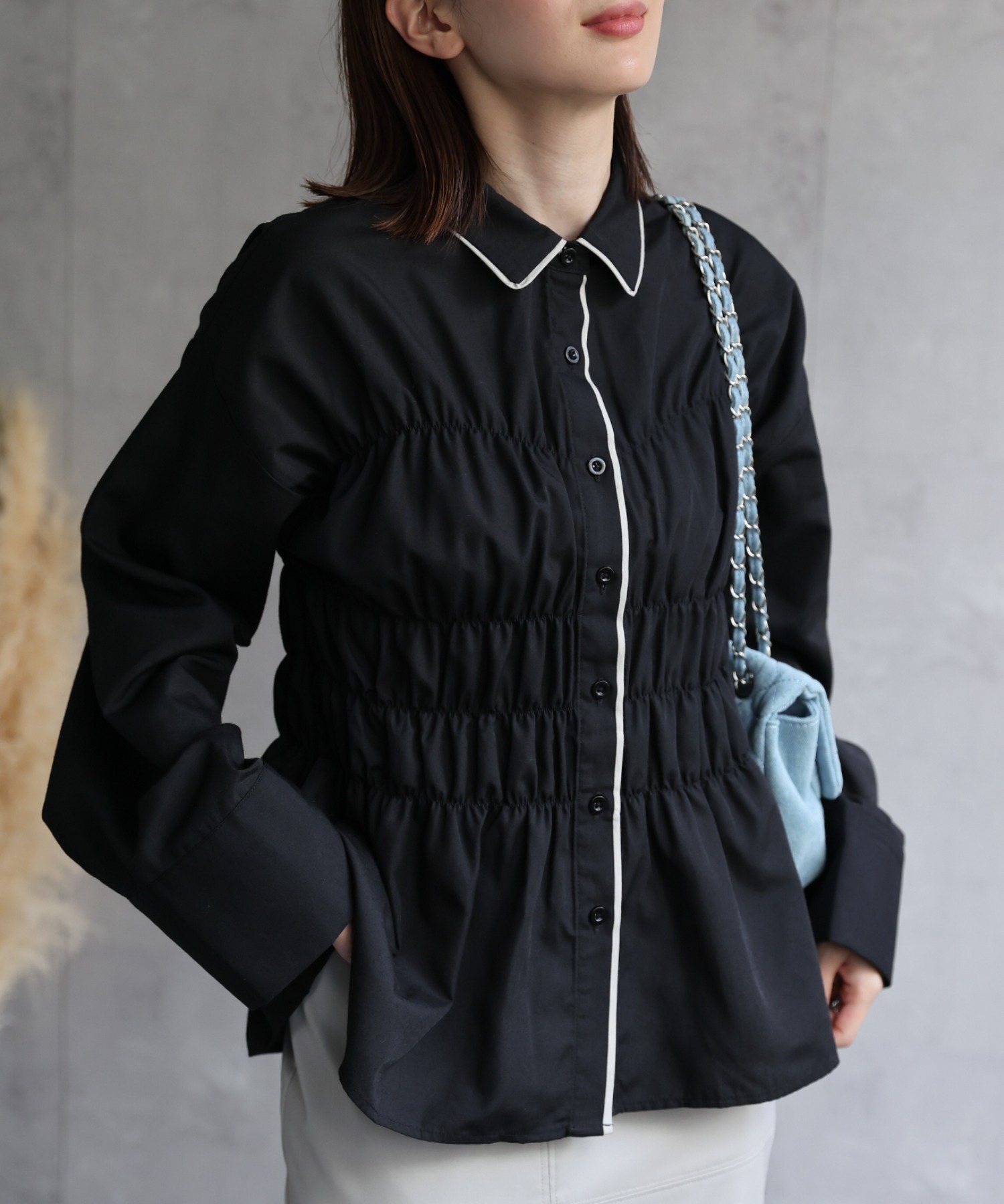 model：162cm 着用サイズ：F
