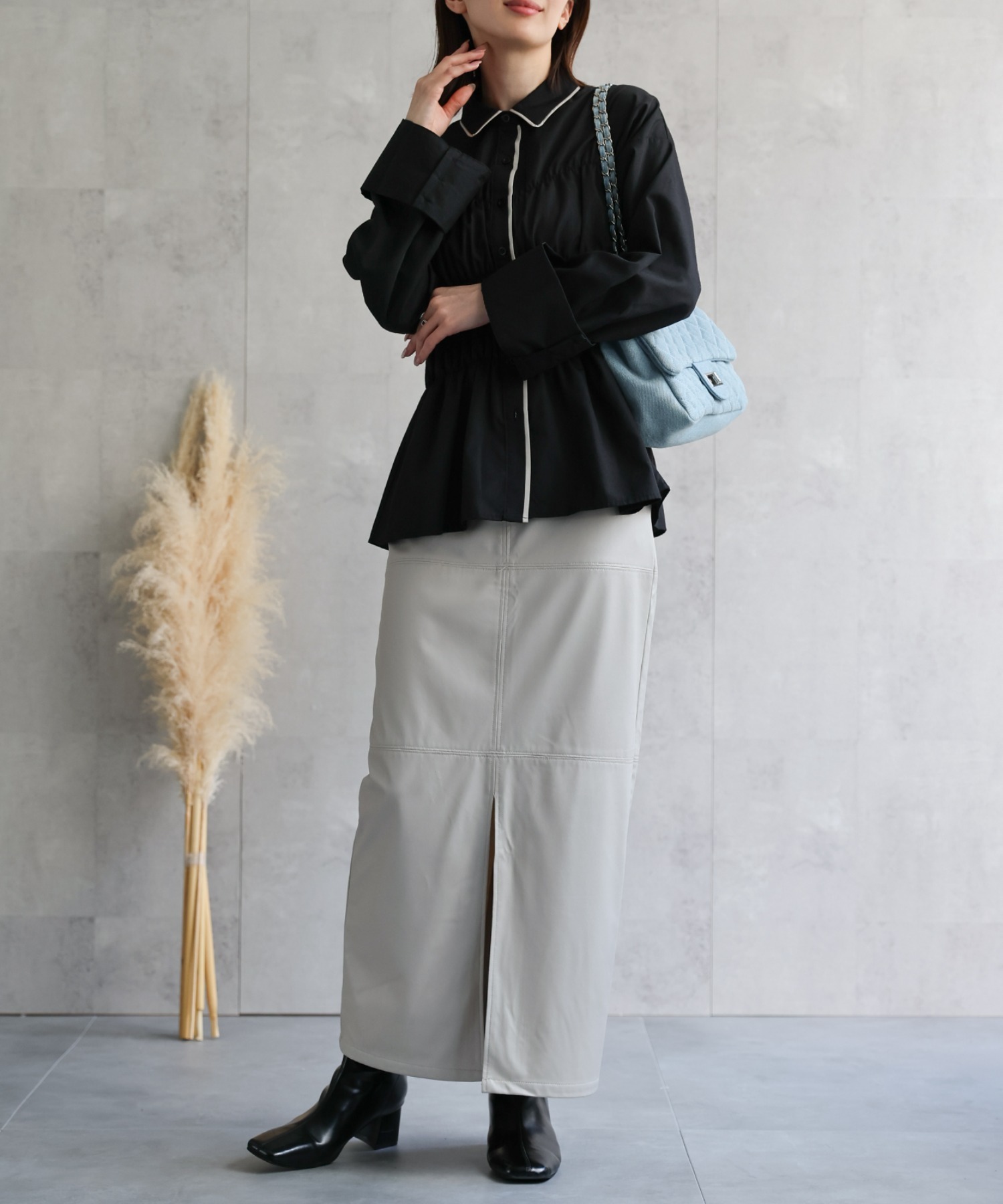 model：162cm 着用サイズ：F