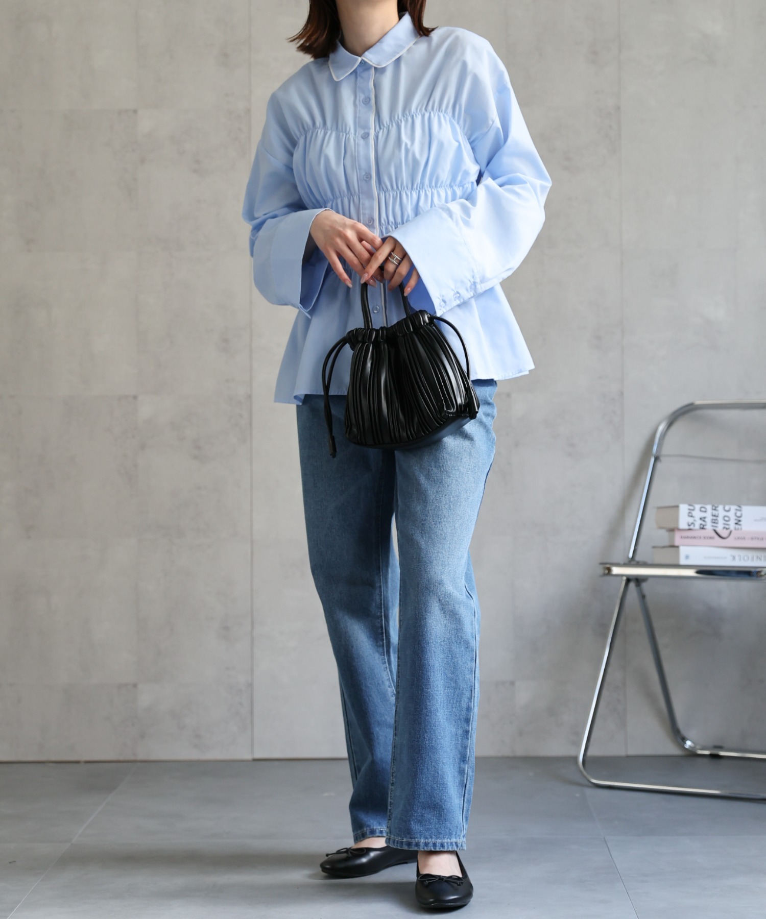 model：162cm 着用サイズ：F