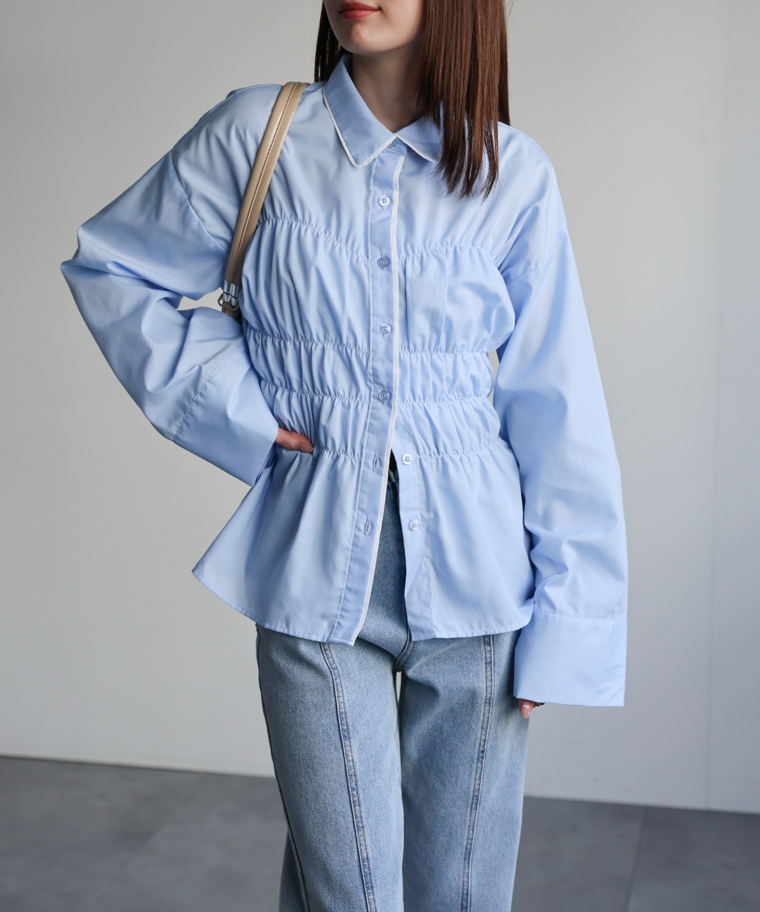 model：162cm 着用サイズ：F