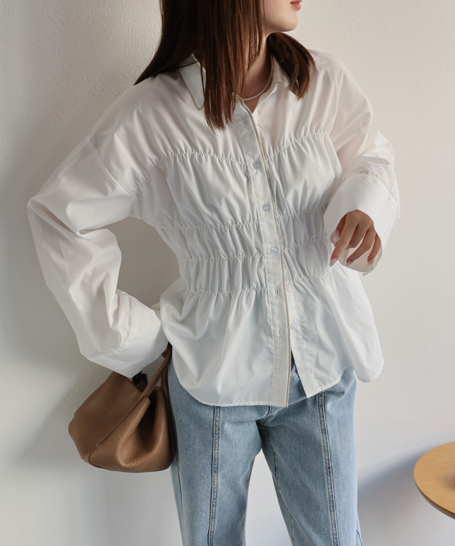 model：162cm 着用サイズ：F
