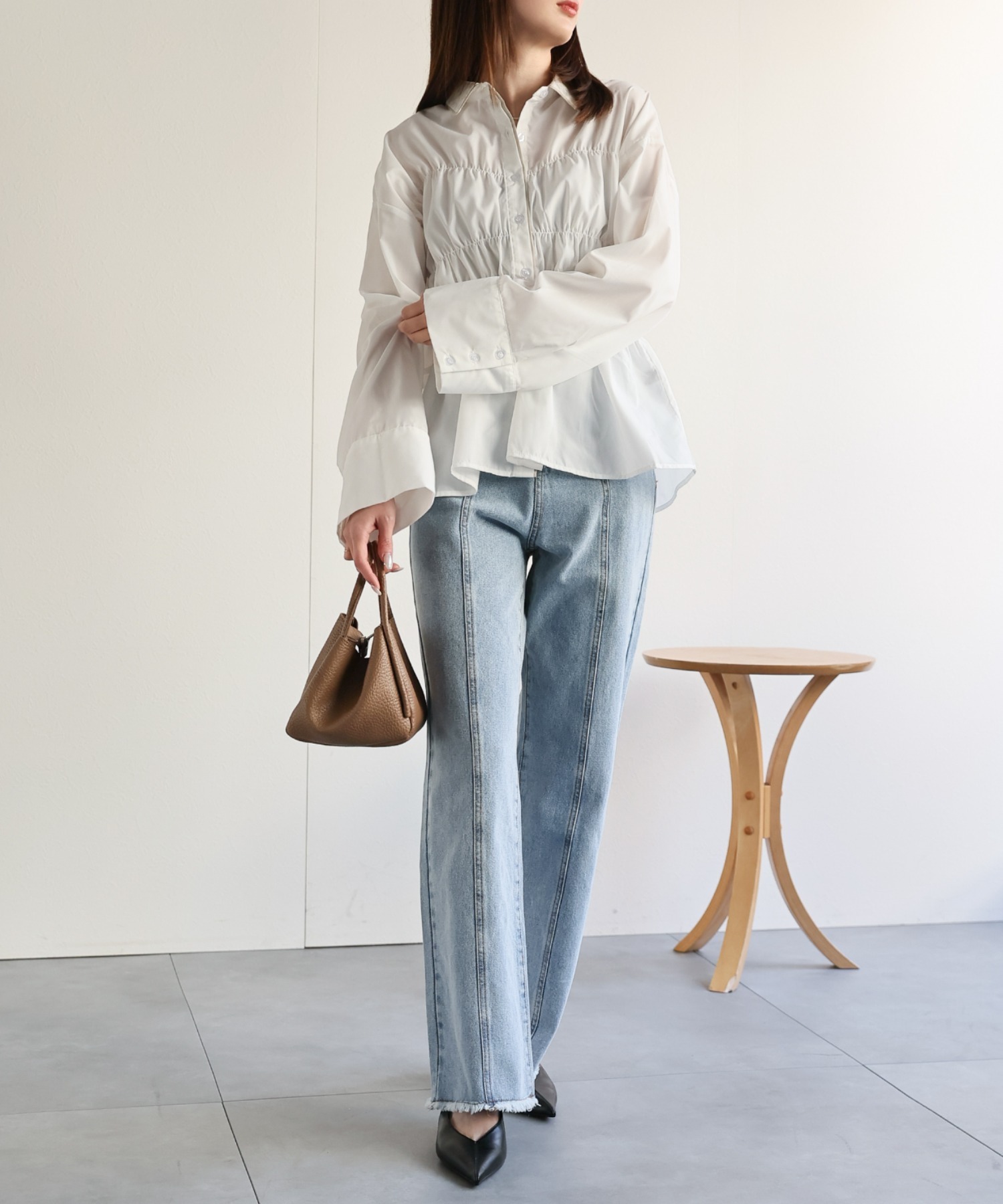model：162cm 着用サイズ：F