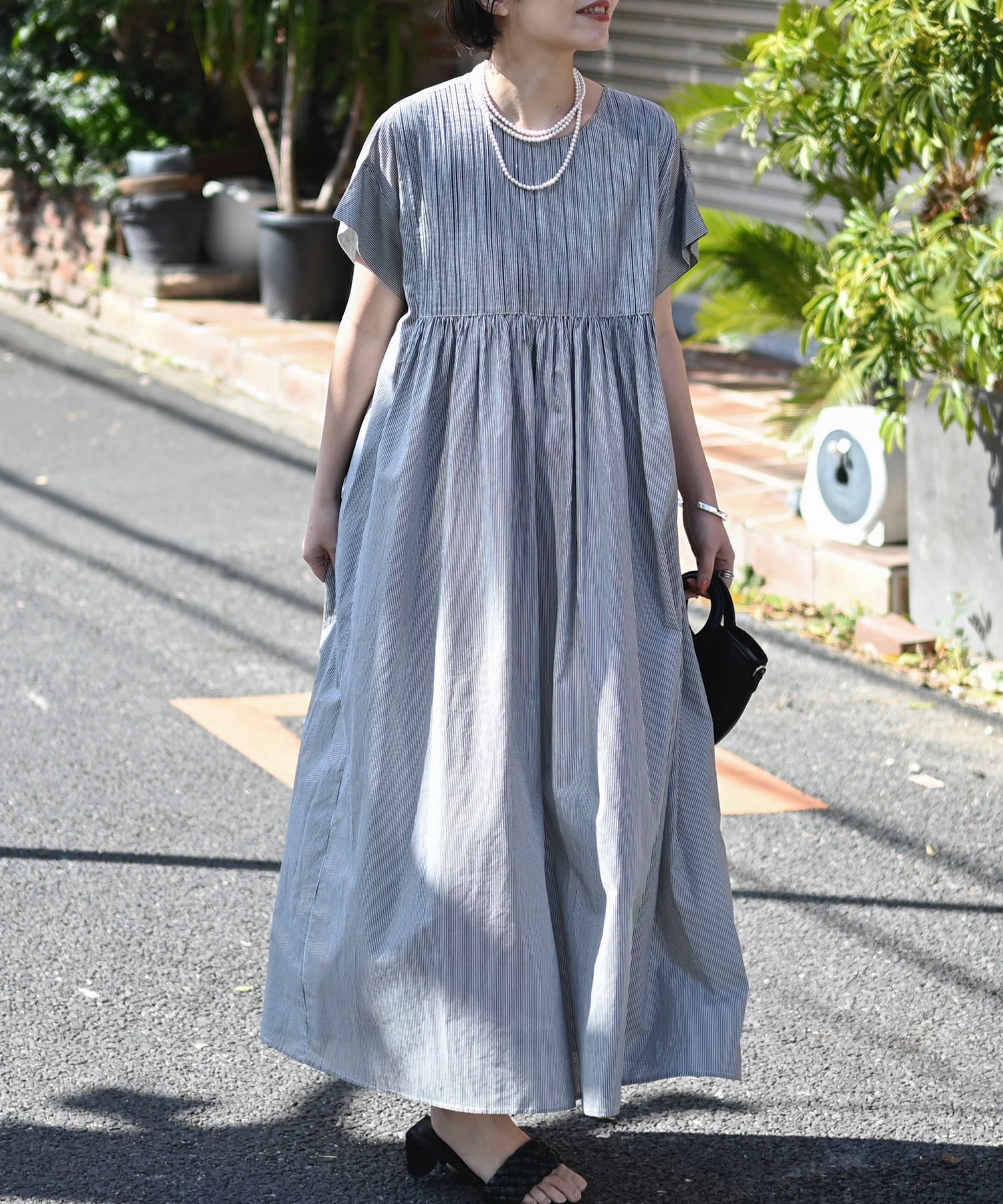 model:H163 着用：M　ストライプ