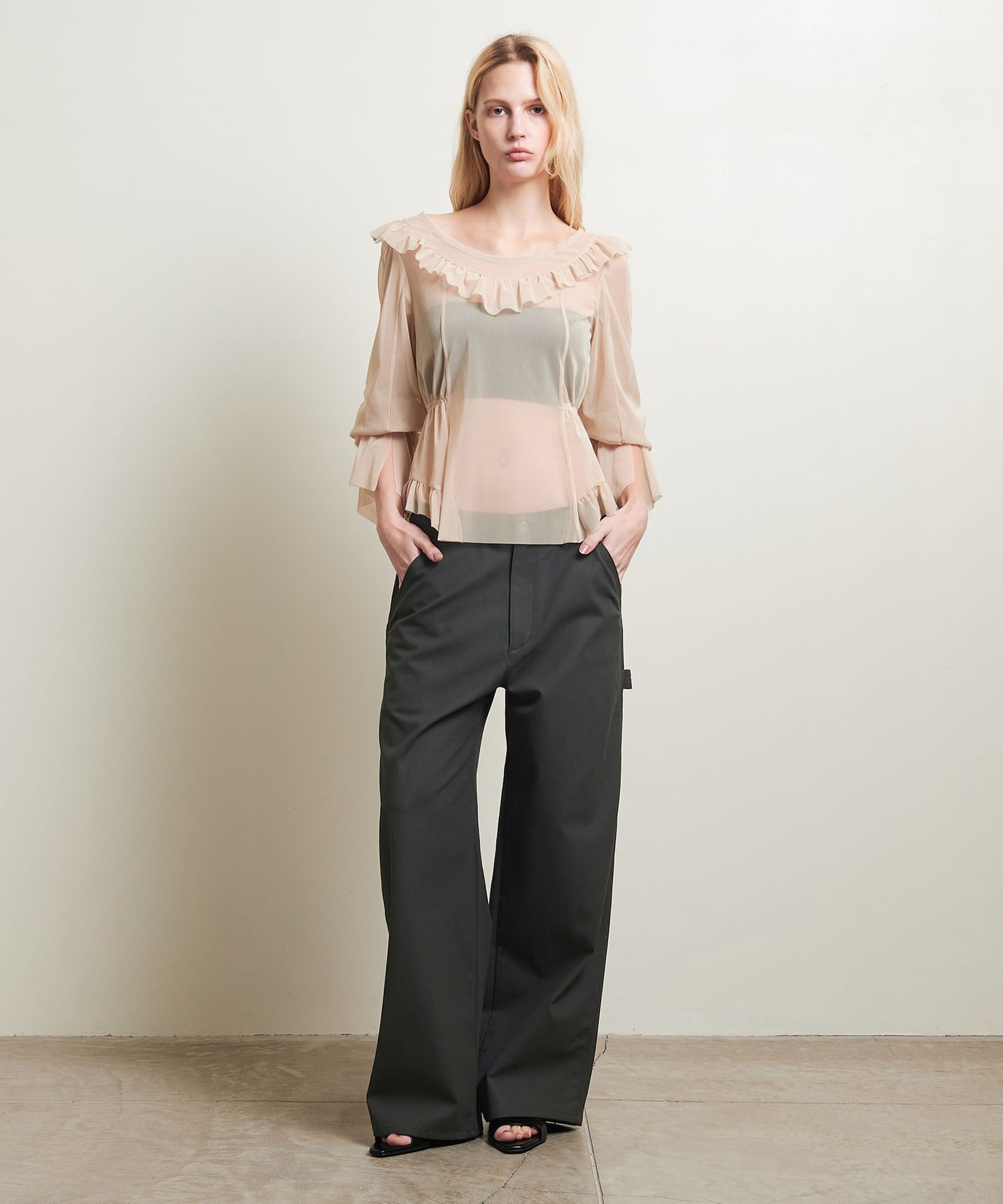 ATTISESSION＞コットン ツイル カービー ペインターパンツ