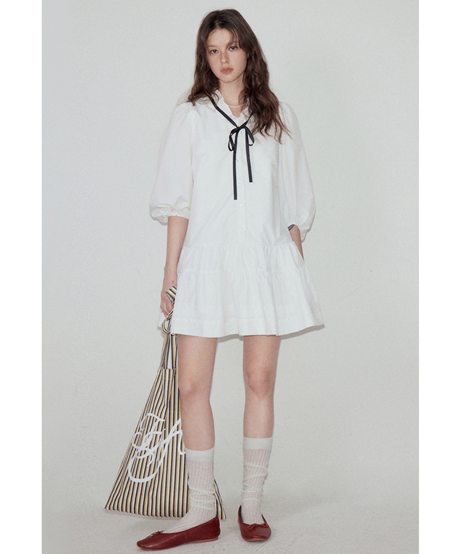 ボリュームスリーブ ミニワンピース FX25L072【Fano Studios】【2025SS