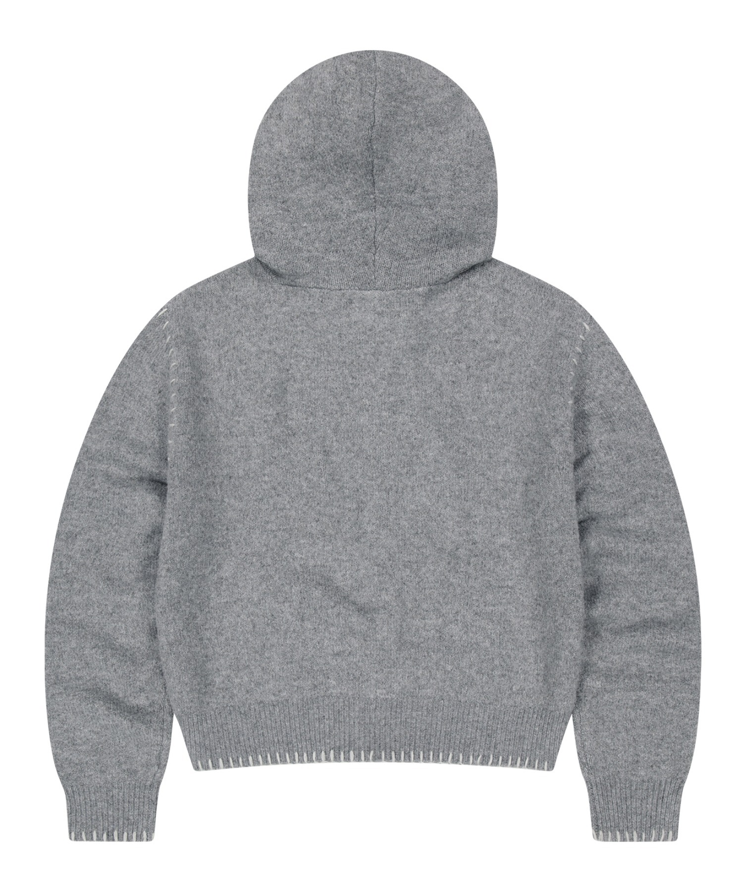 mahagrid/マハグリット』STITCH CROP HOODED ZIP UP KNIT/フード付き
