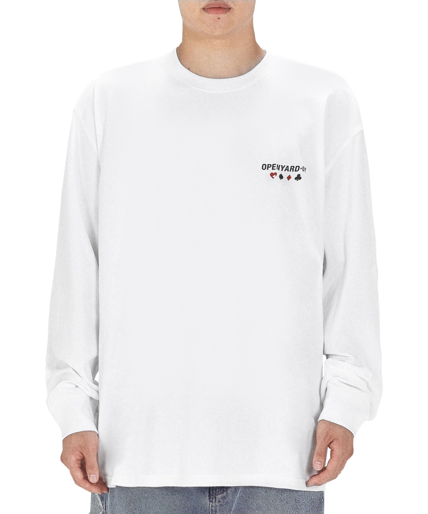 ★OY★TRUMP STRIPE LAYERED LONG SLEEVE - WHITE★正規品/人気 OY/オーワイ』 TRUMP CARD LONG SLEEVE/トランプカード長袖