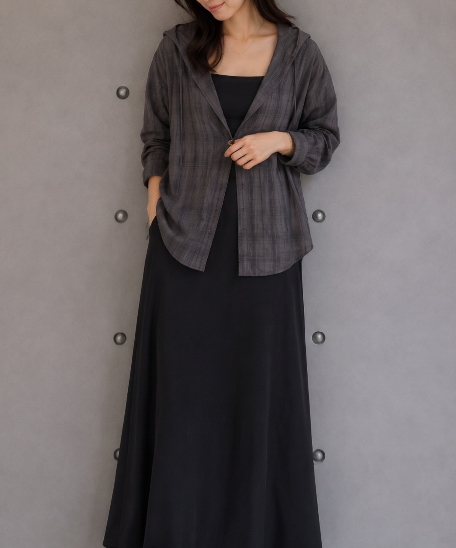 モデル身長：157cm
着用サイズ：FREE