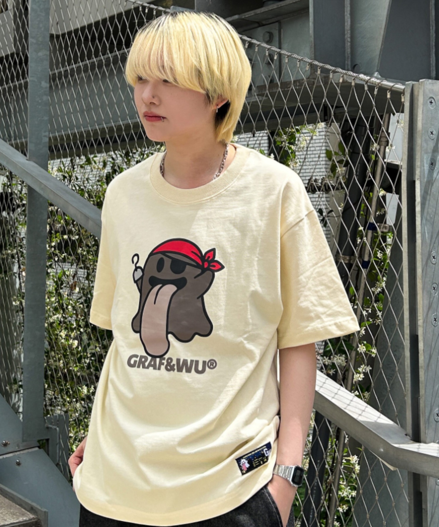 A'GEM/9 × .kom『GRAF&WU/グラフアンドウー』ゴーストキャラTシャツ