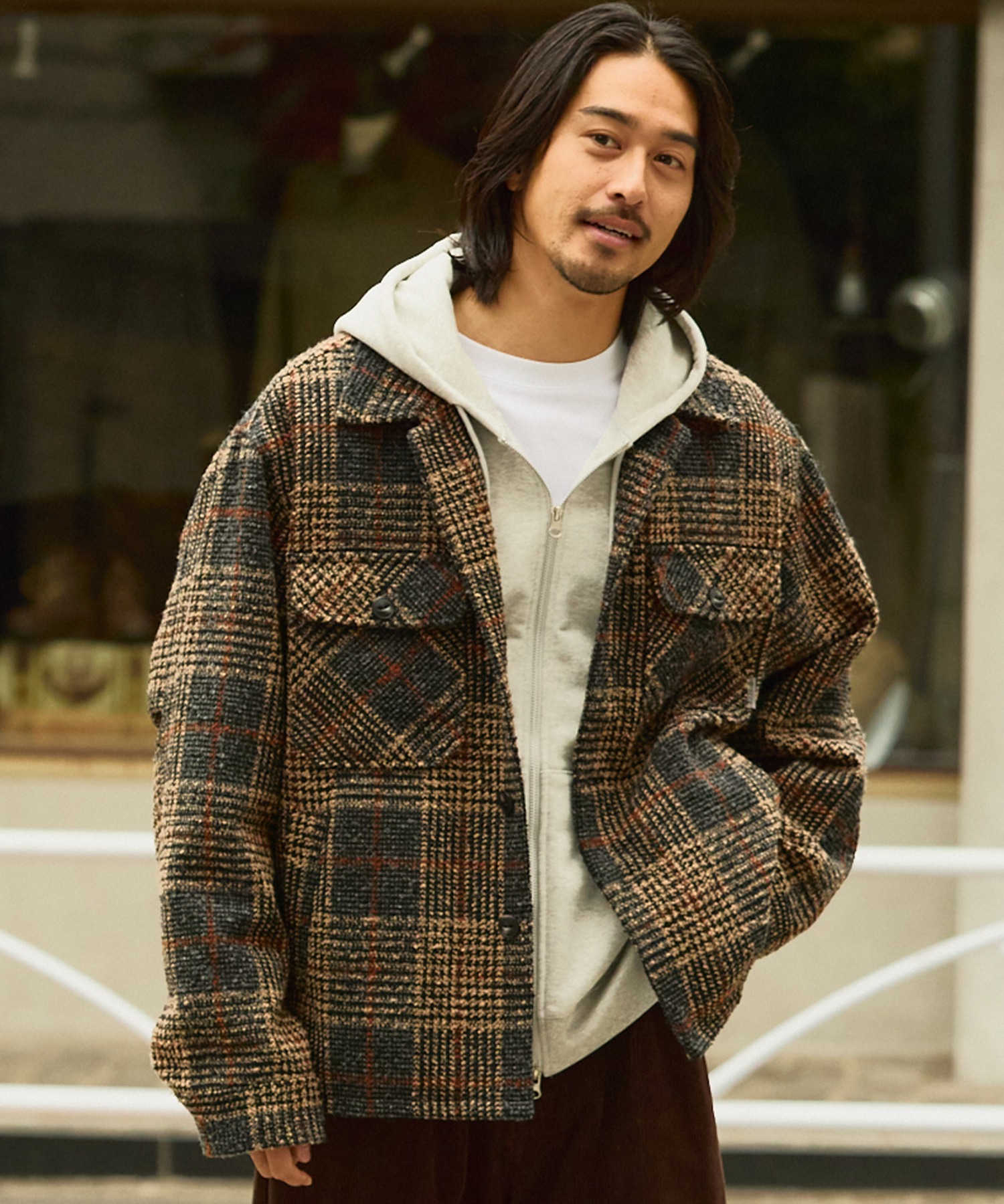 テックツイード オーバーサイズCPOジャケット/ UVカット【THE CRAFT