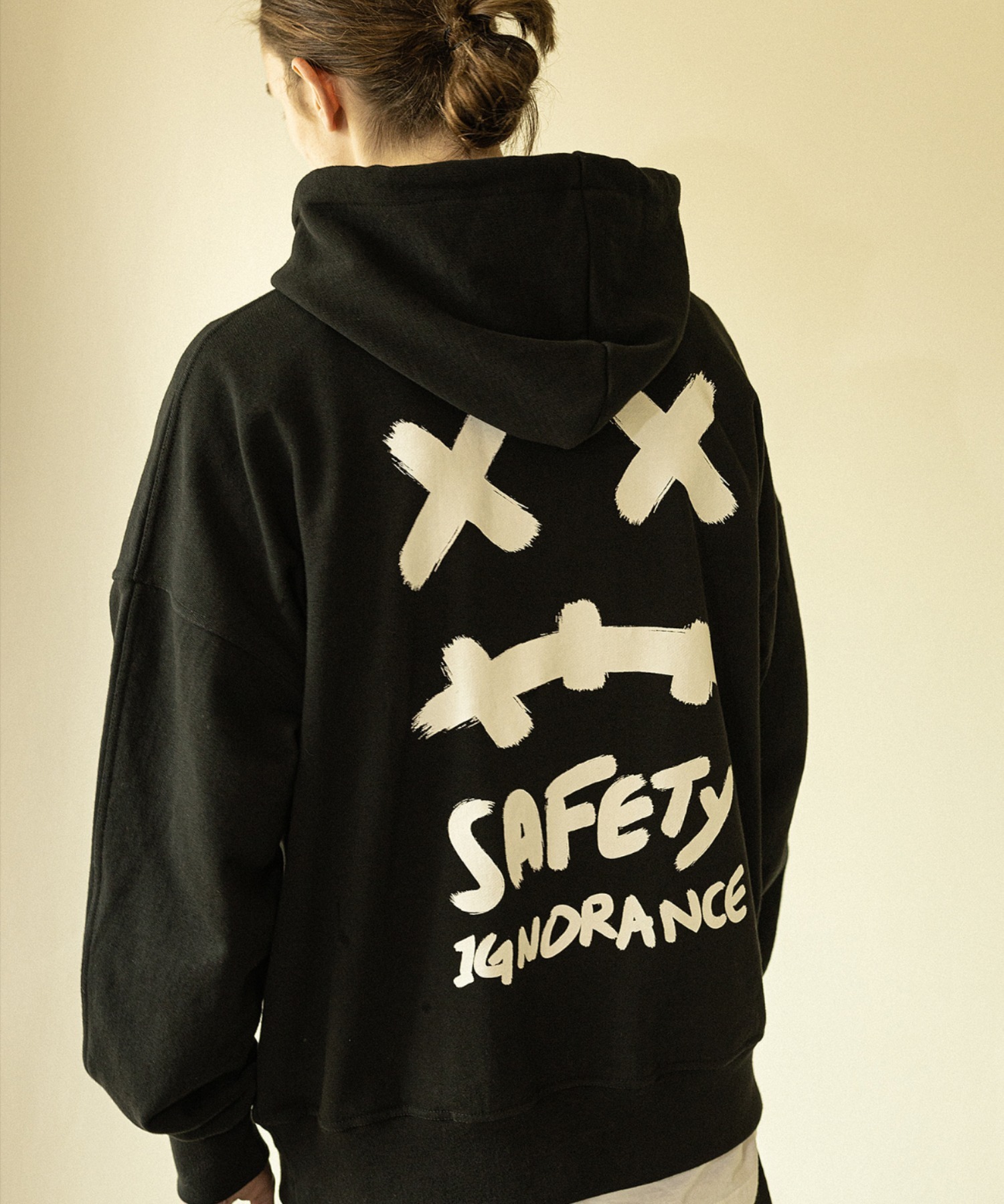 massnoun/マスノウン】 SMILE OVERSIZED HEAVY HOODY/スマイルデザイン