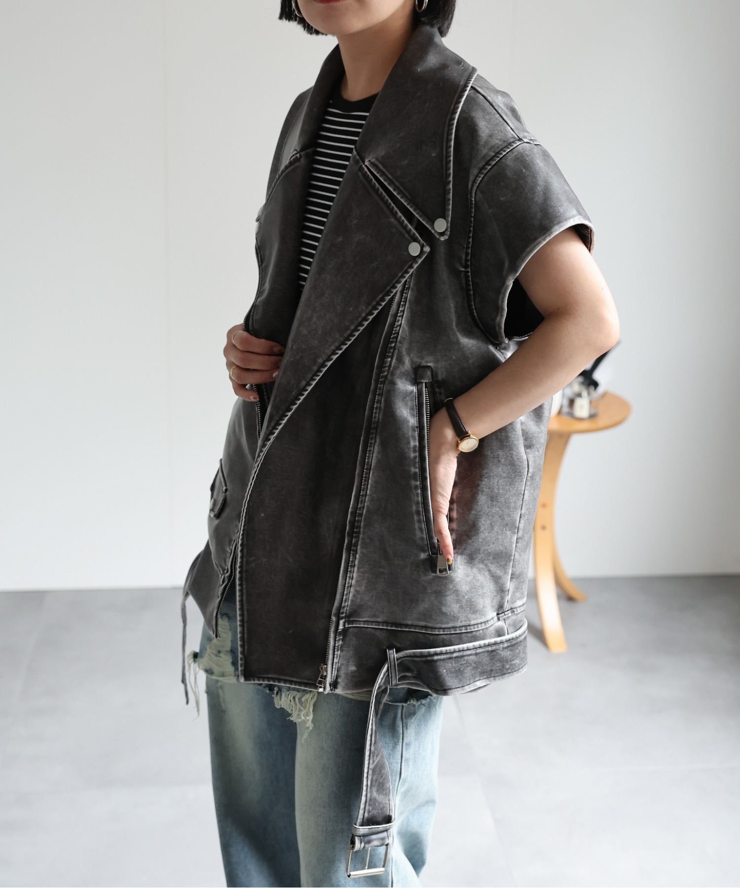 model:162㎝　着用サイズ：FREE