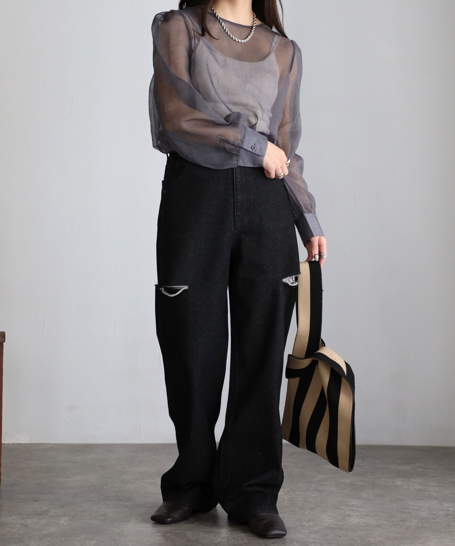 model:156cm
着用サイズ:Mサイズ