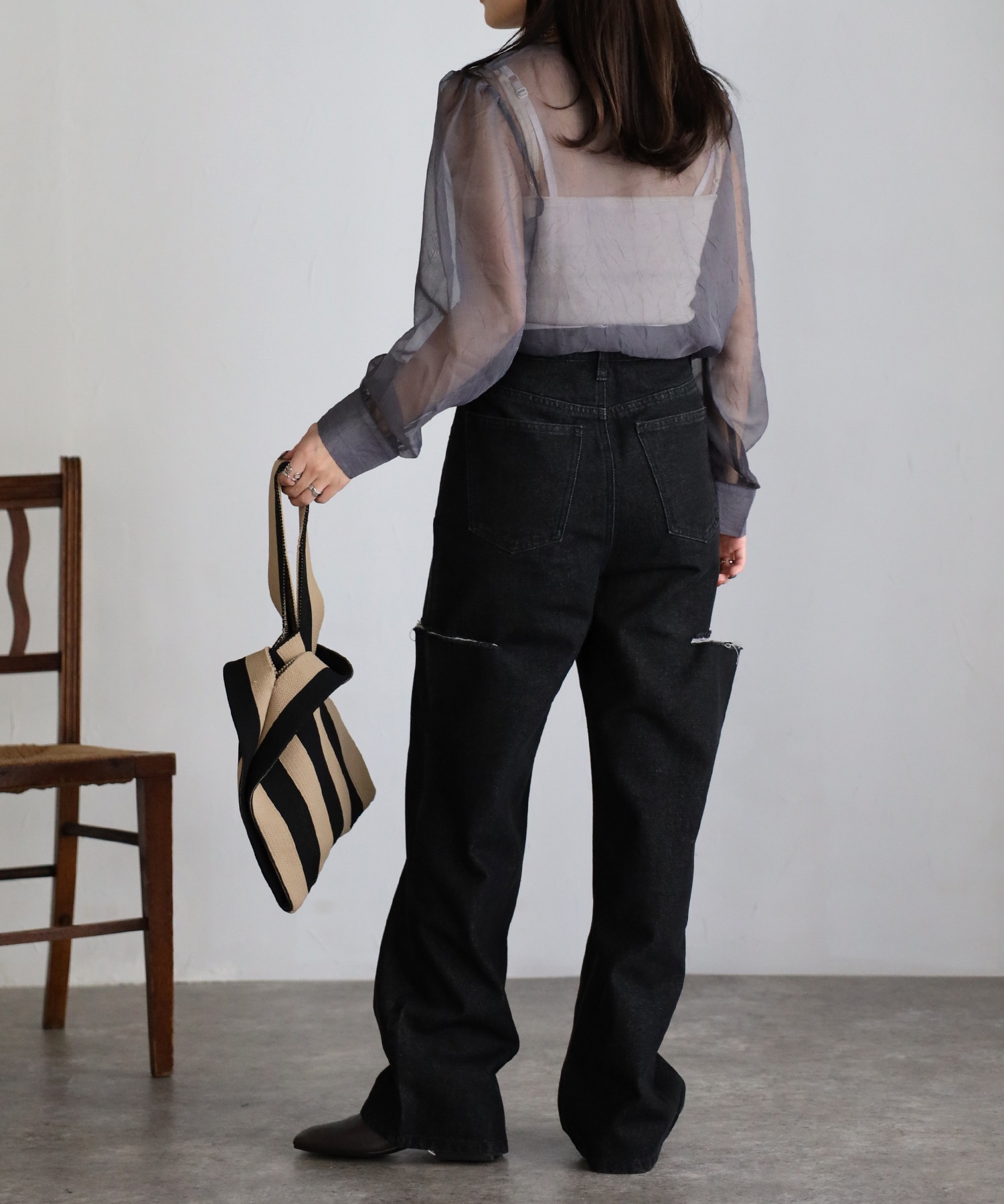 model:156cm
着用サイズ:Mサイズ