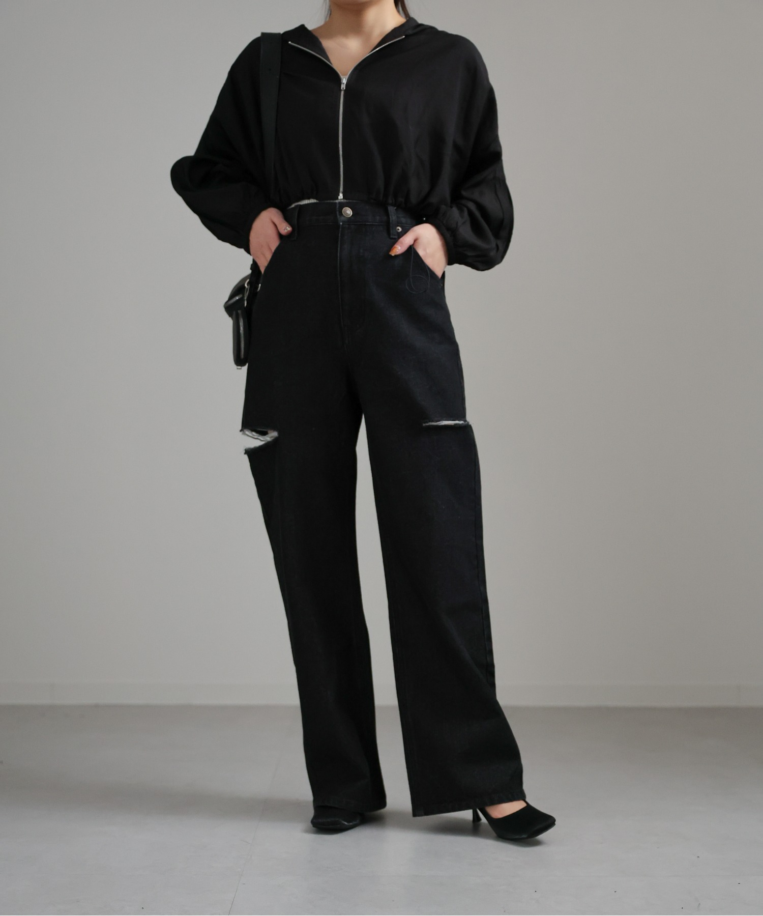 model:156cm
着用サイズ:Mサイズ