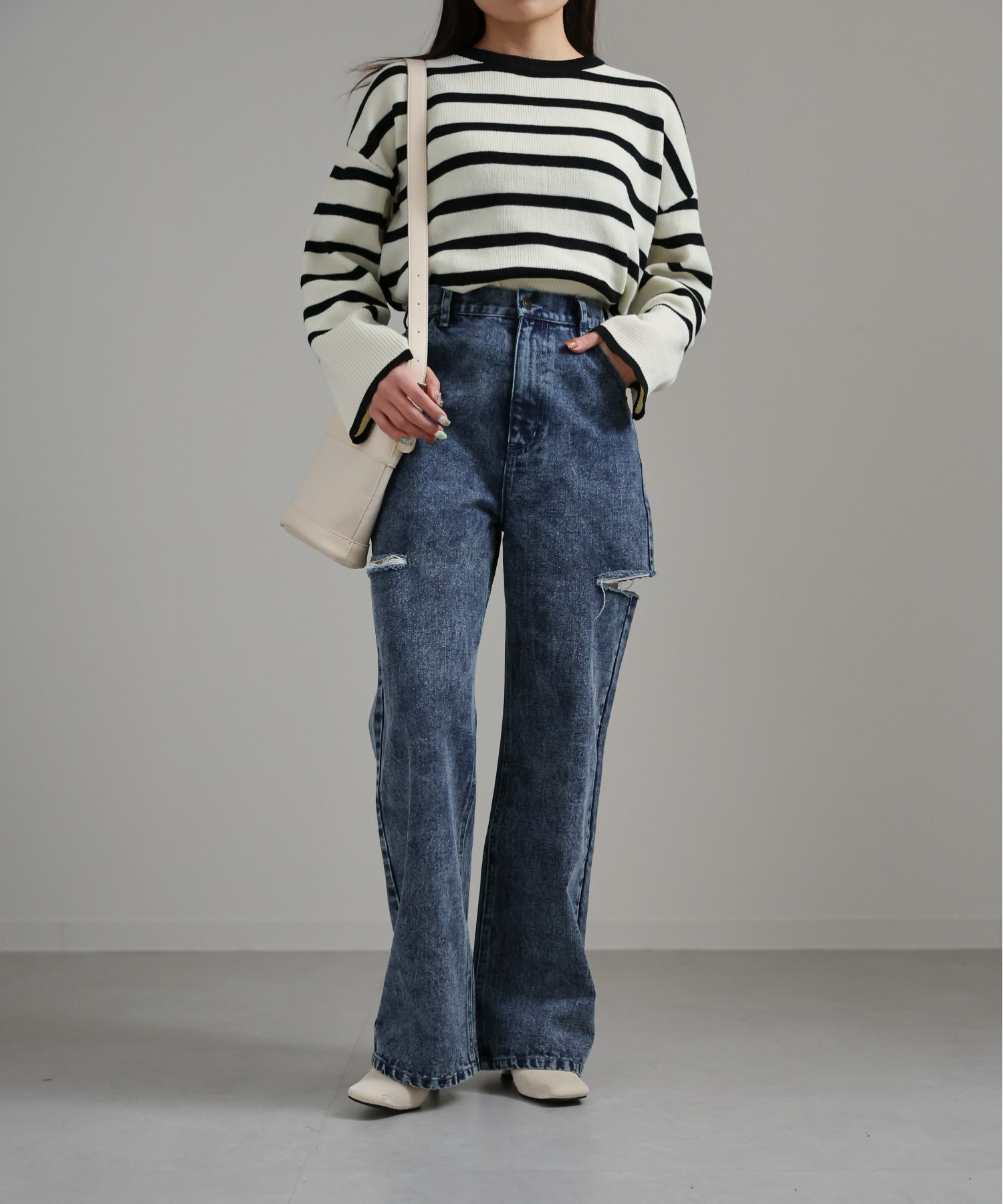 model:156cm
着用サイズ:Mサイズ