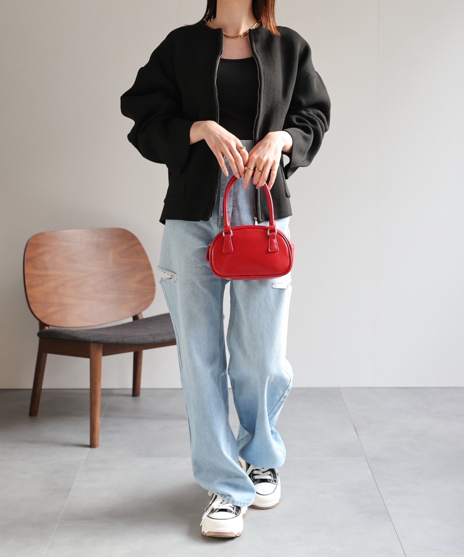 model:162cm
着用サイズ:Lサイズ