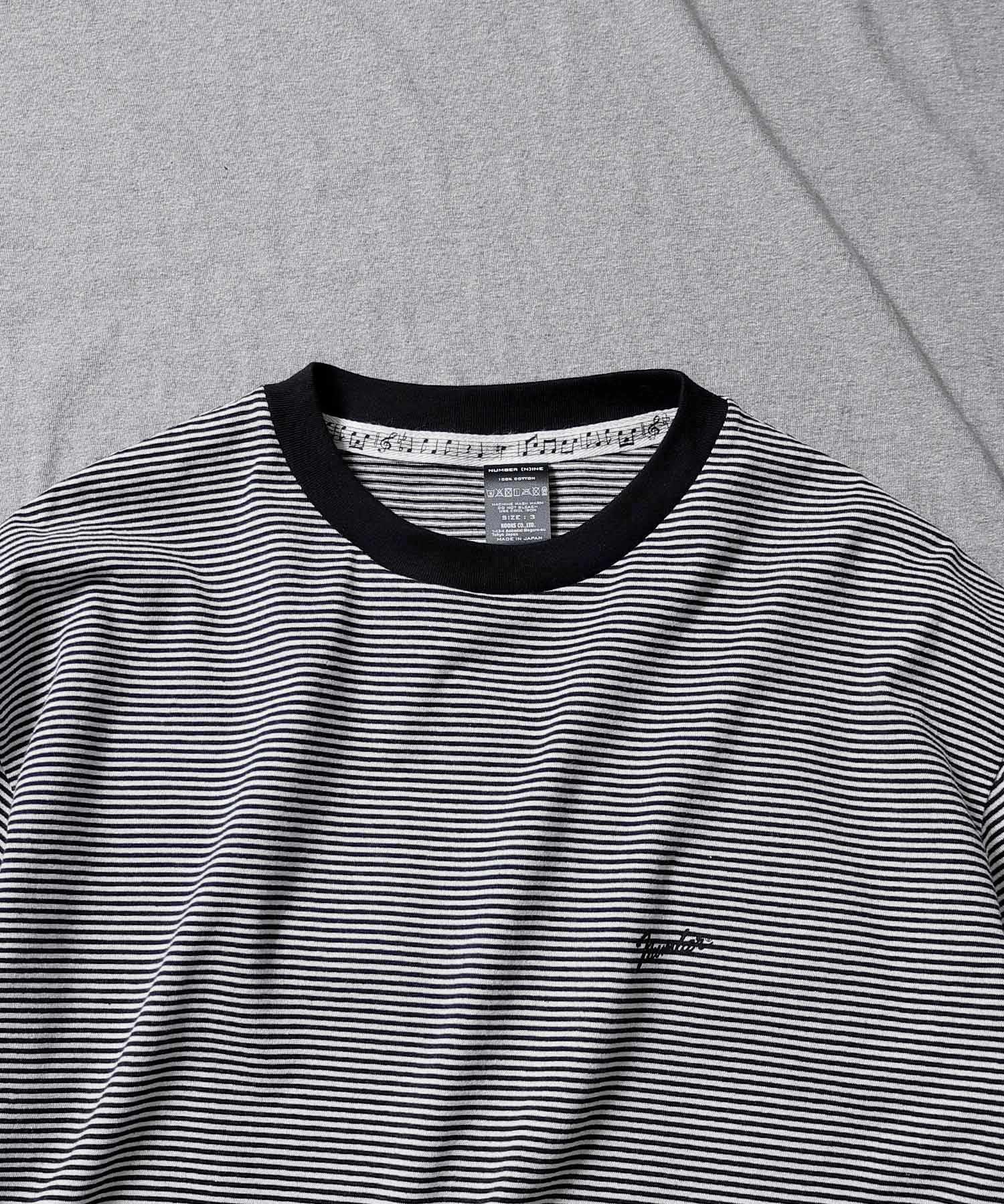 NUMBER (N)INE/ナンバーナイン NARROW STRIPED PRINT LOGO OVER T