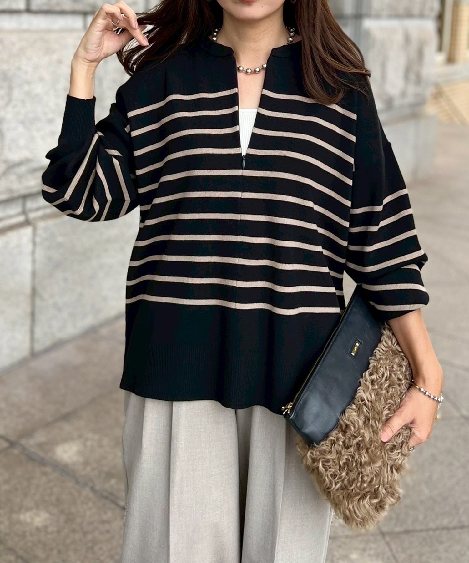 フロント2wayニットプルオーバー Emma Taylor│STYLEDOOR