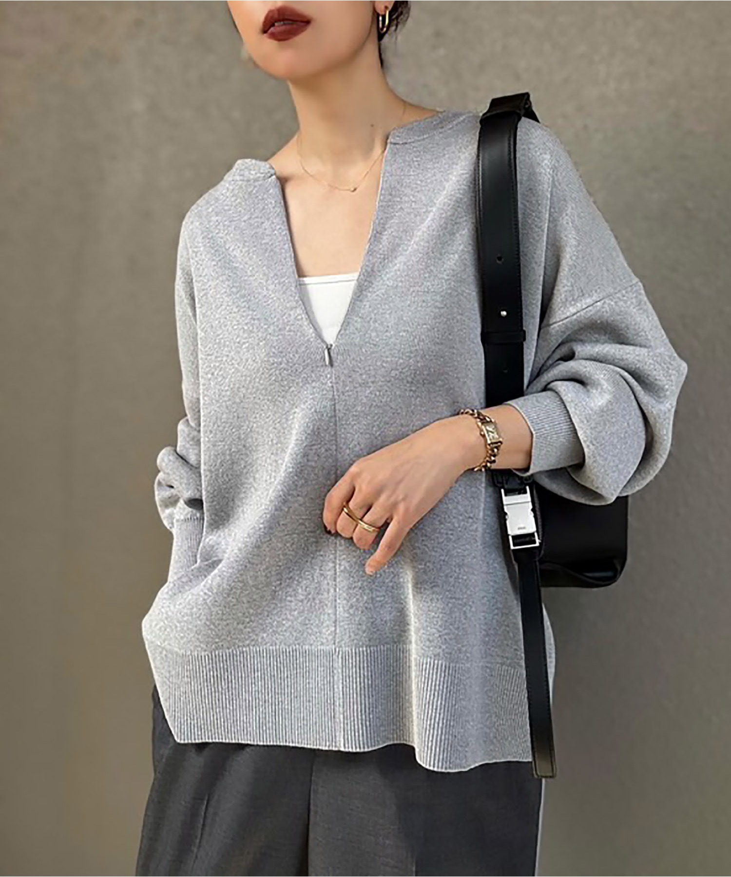 フロント2wayニットプルオーバー Emma Taylor│STYLEDOOR