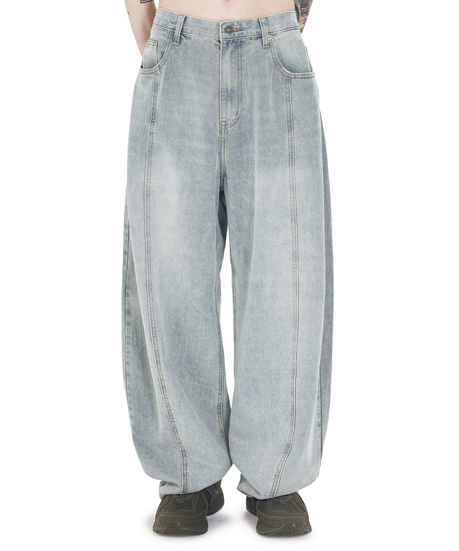 OY/オーワイ』 WIDE VOLUME WASHED DENIM PANTS/ウォッシュドデニム ワイドパンツ OY│A'GEM/9×.KOM【公式】｜韓国・ストリートブランド通販サイト  エージェムナイン ドットケーオーエム