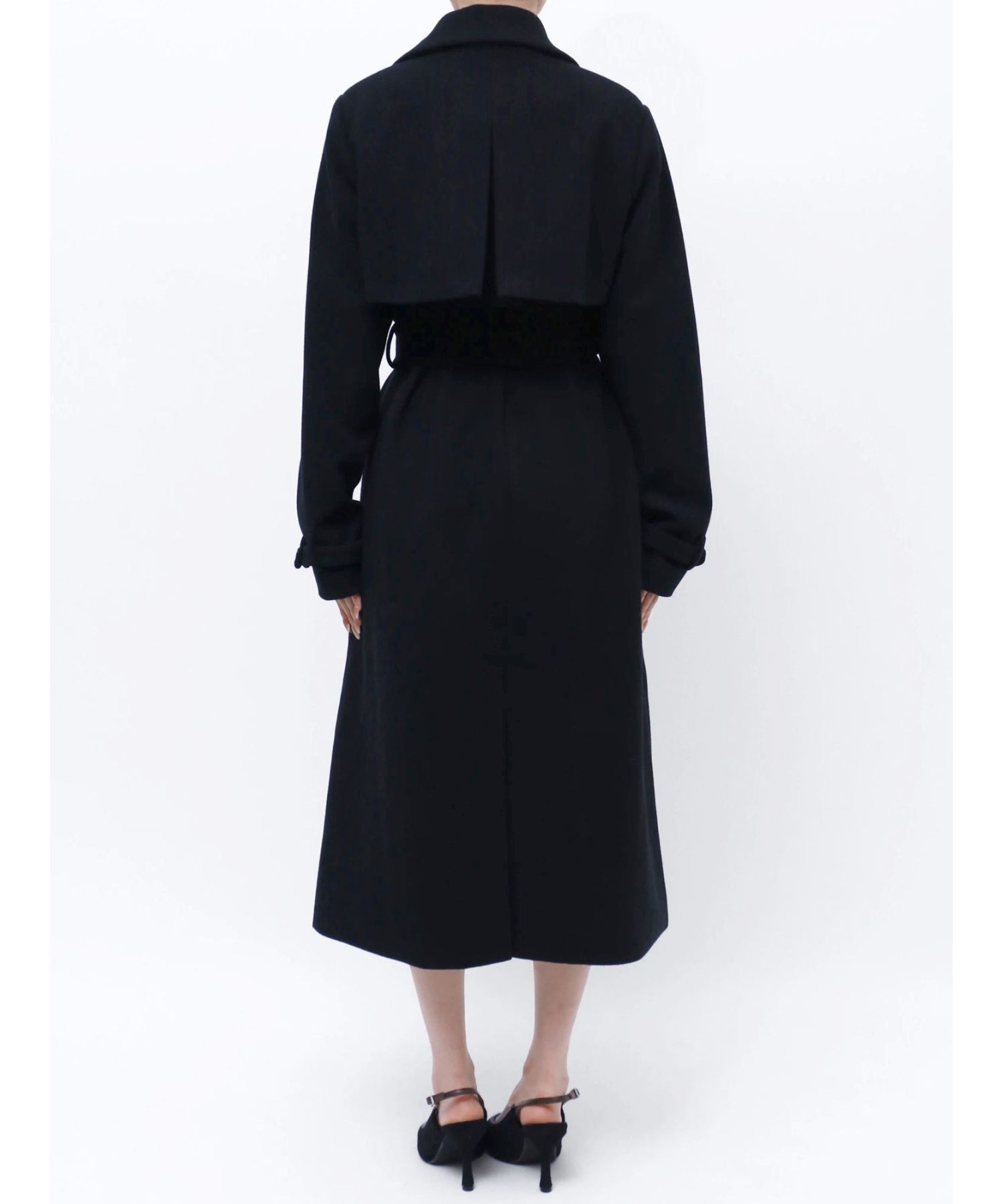 ビッグカラーロングコート