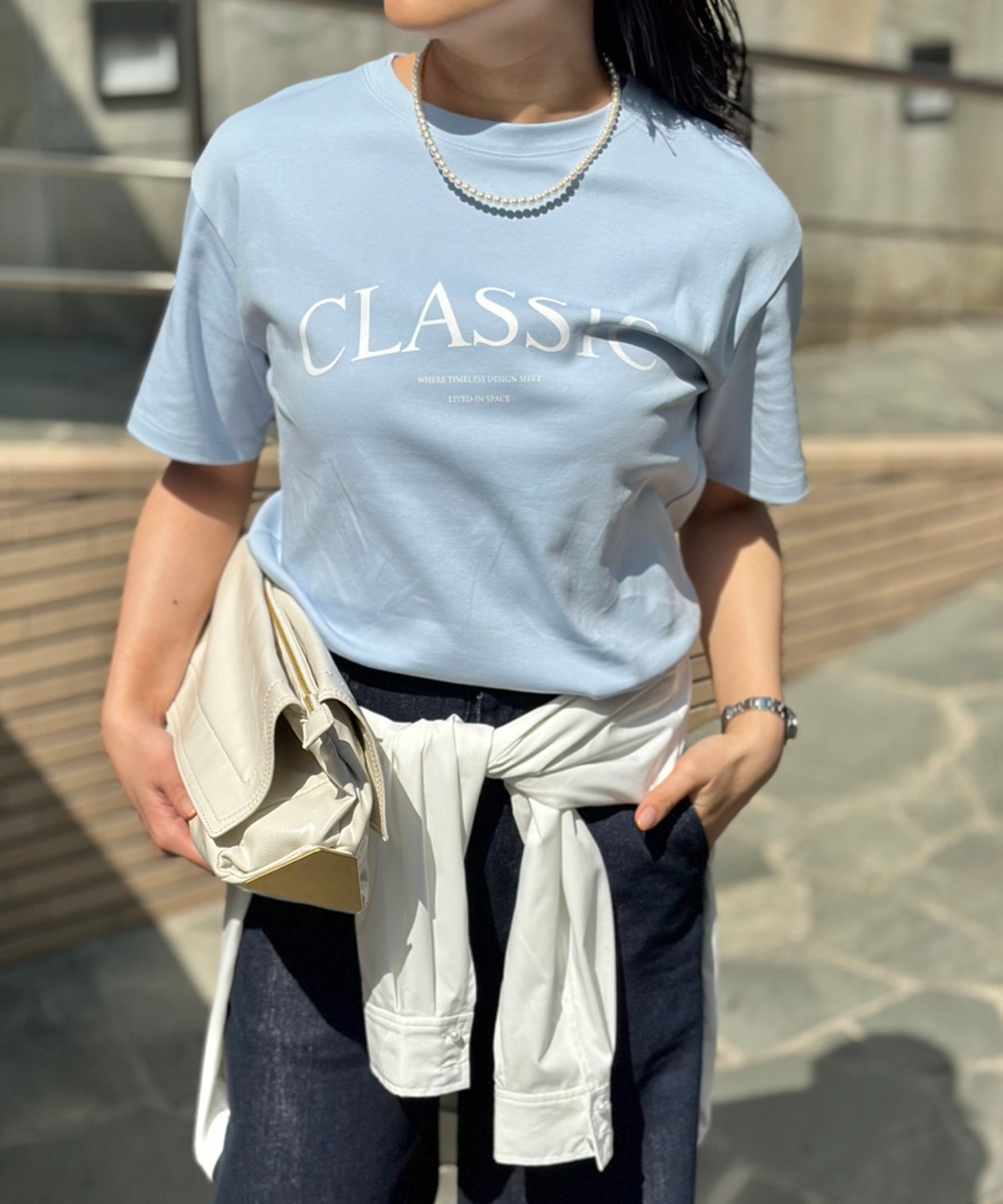新色追加！】シルクタッチスムース大人ロゴプリントTシャツ Emma