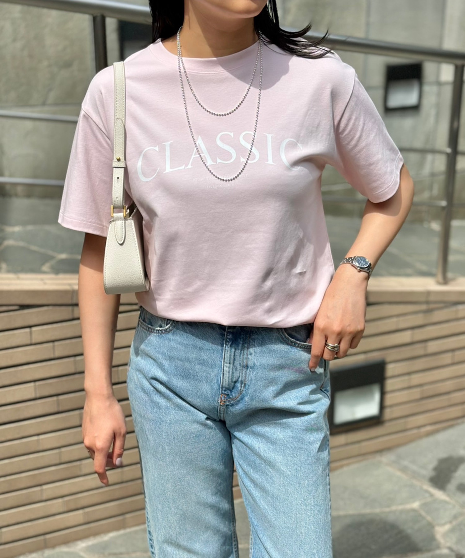 Drawer19SS新作六本木限定プリントエンブレムTEE 新色追加！】シルクタッチスムース大人ロゴプリントTシャツ Emma