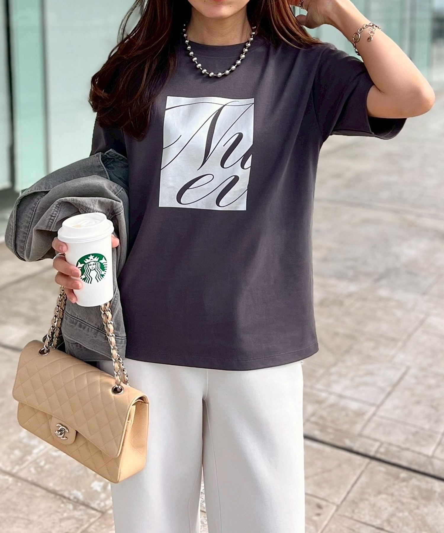 新色追加！】シルクタッチスムース大人ロゴプリントTシャツ Emma