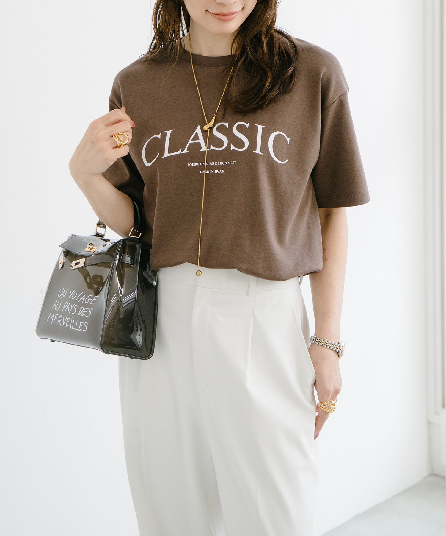 新色追加！】シルクタッチスムース大人ロゴプリントTシャツ Emma